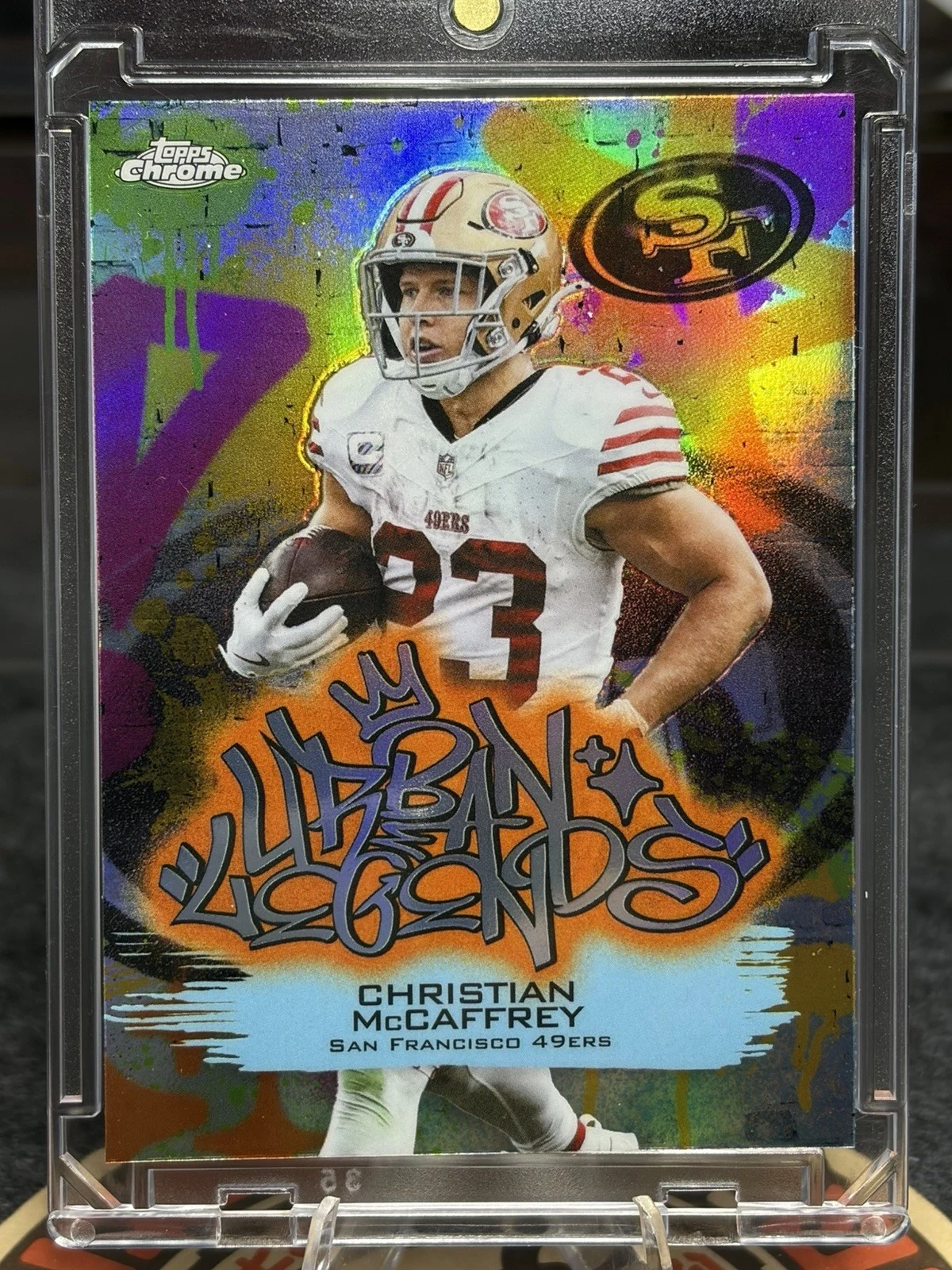 Christian McCaffrey 2025 Topps Chrome Football card