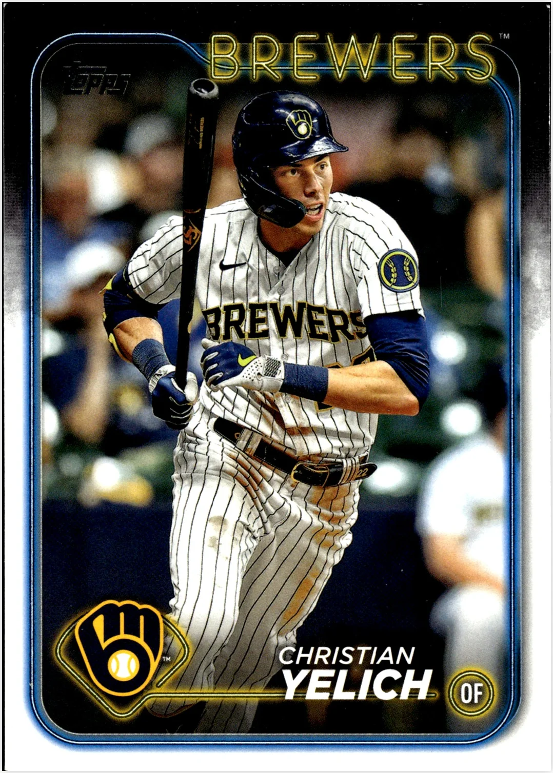 Christian Yelich 2024 Topps #145 Team Color Border Variation baseball card - Front