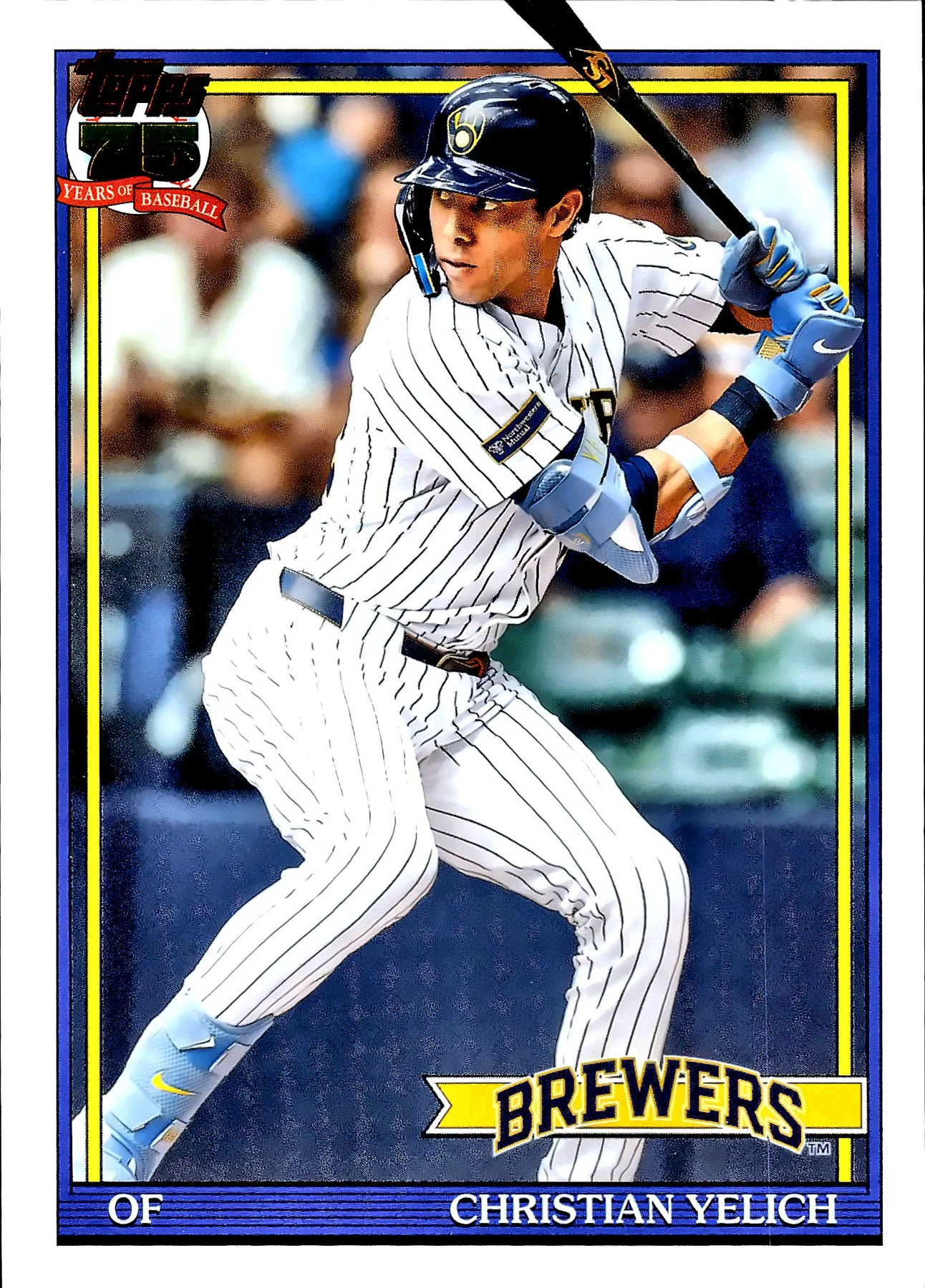 Christian Yelich 2026 Topps #T91-83 1991 Topps Baseball 35th Anniversary (Series One) baseball card - Front