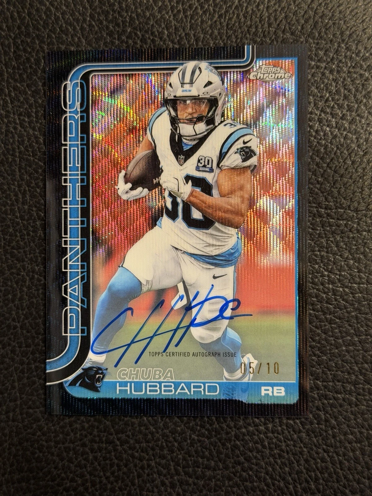 Chuba Hubbard 2025 Topps Chrome Football card