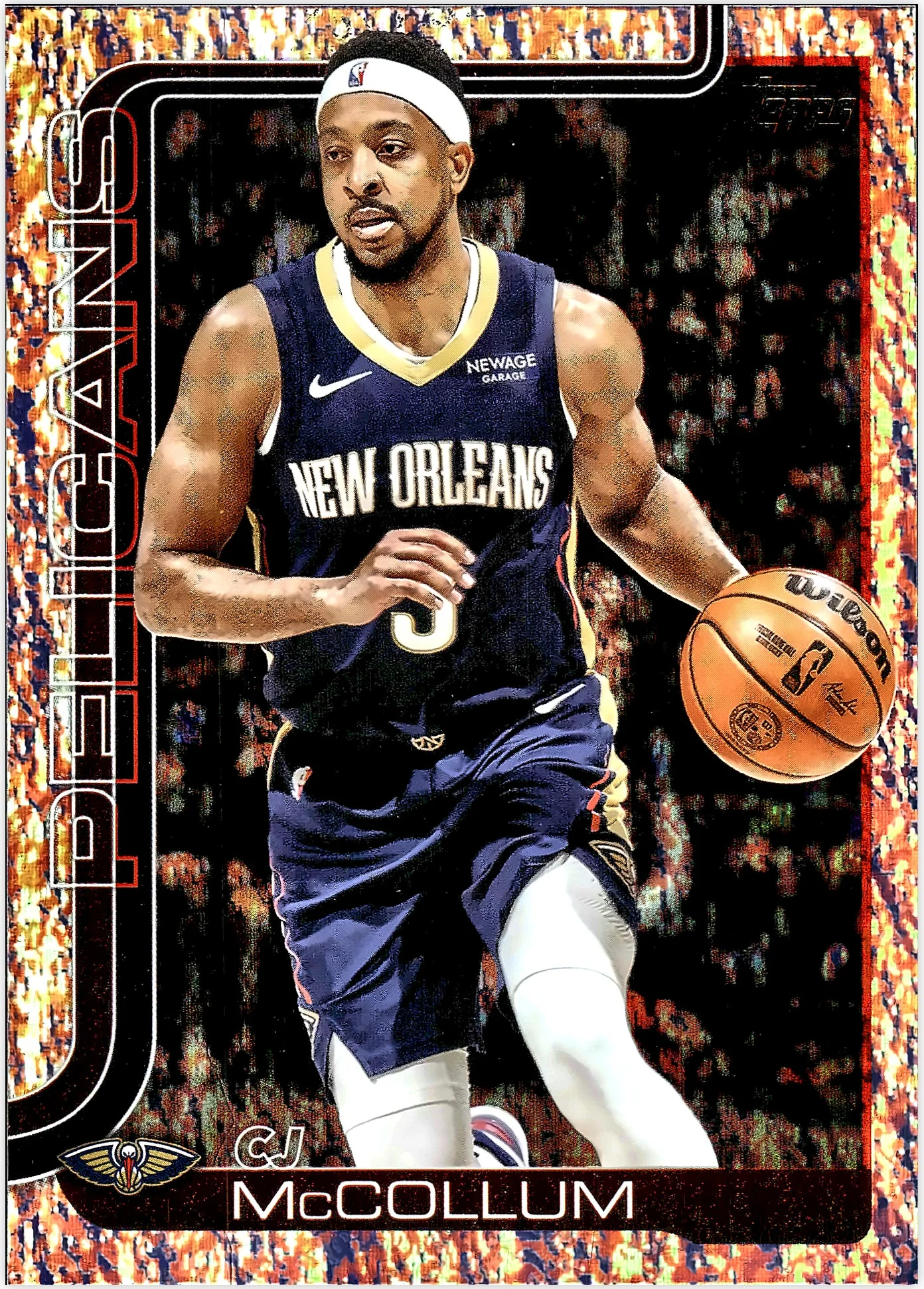 CJ McCollum 2025-26 Topps #193 Sandglitter basketball card - Front