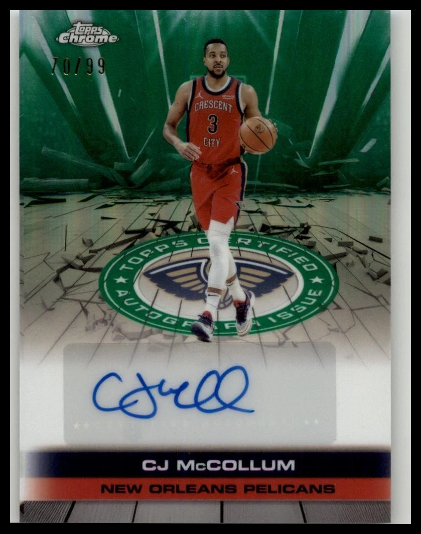 CJ McCollum 2025 Topps Chrome Basketball card