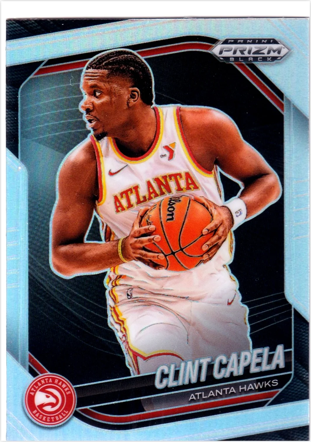 Clint Capela 2024-25 Panini Prizm Black #178 Silver basketball card - Front