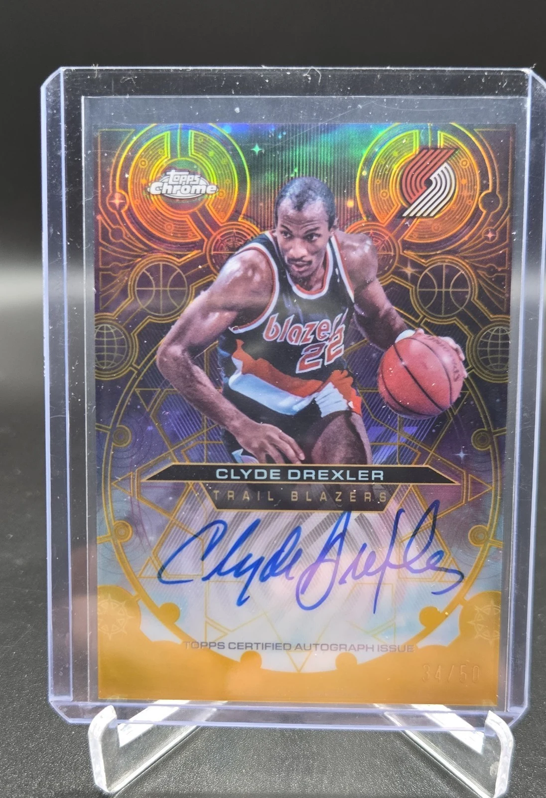 Clyde Drexler 2025 Topps Chrome Basketball card