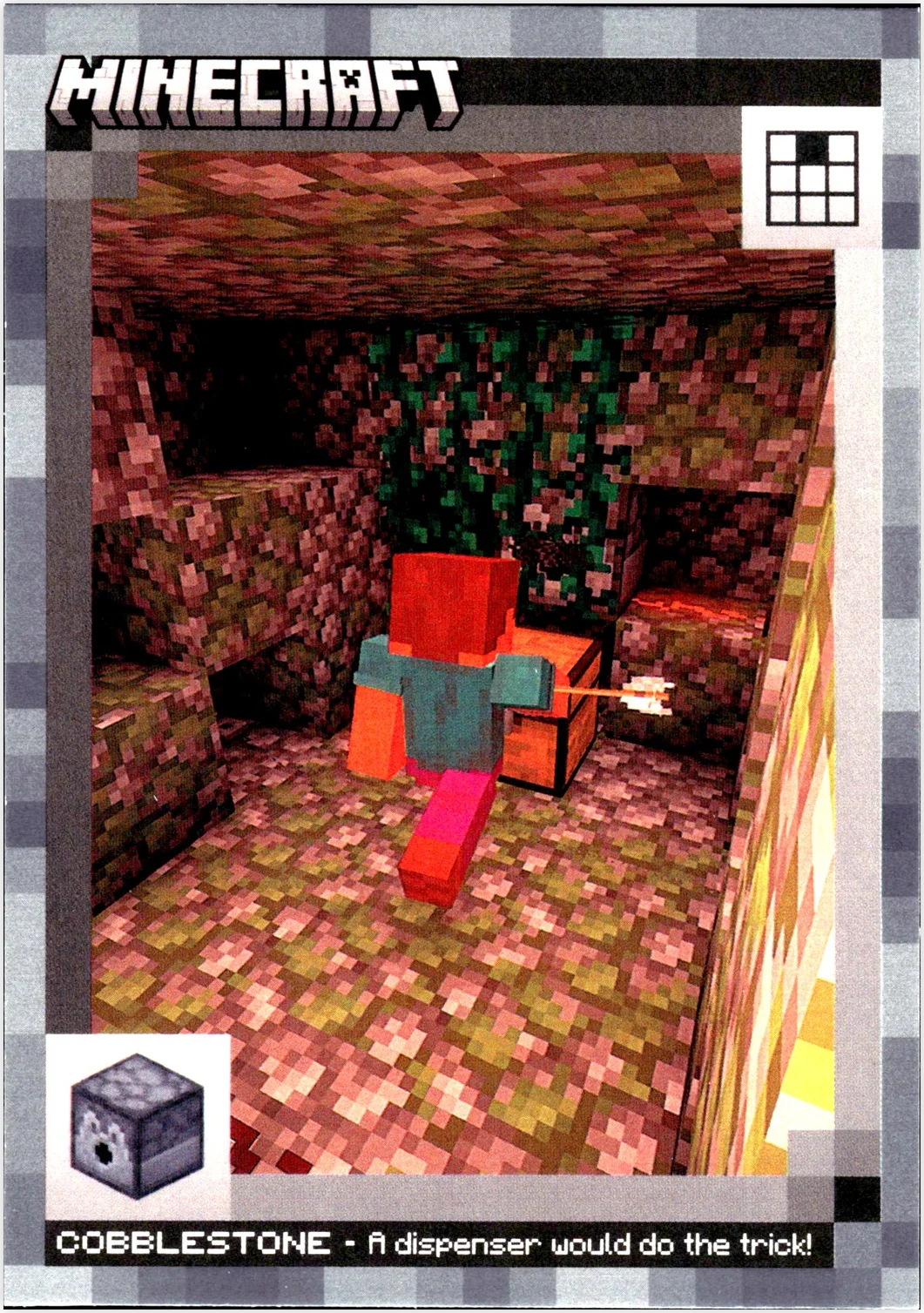 Cobblestone 2024 Panini Minecraft #137 Stone trading card - Front