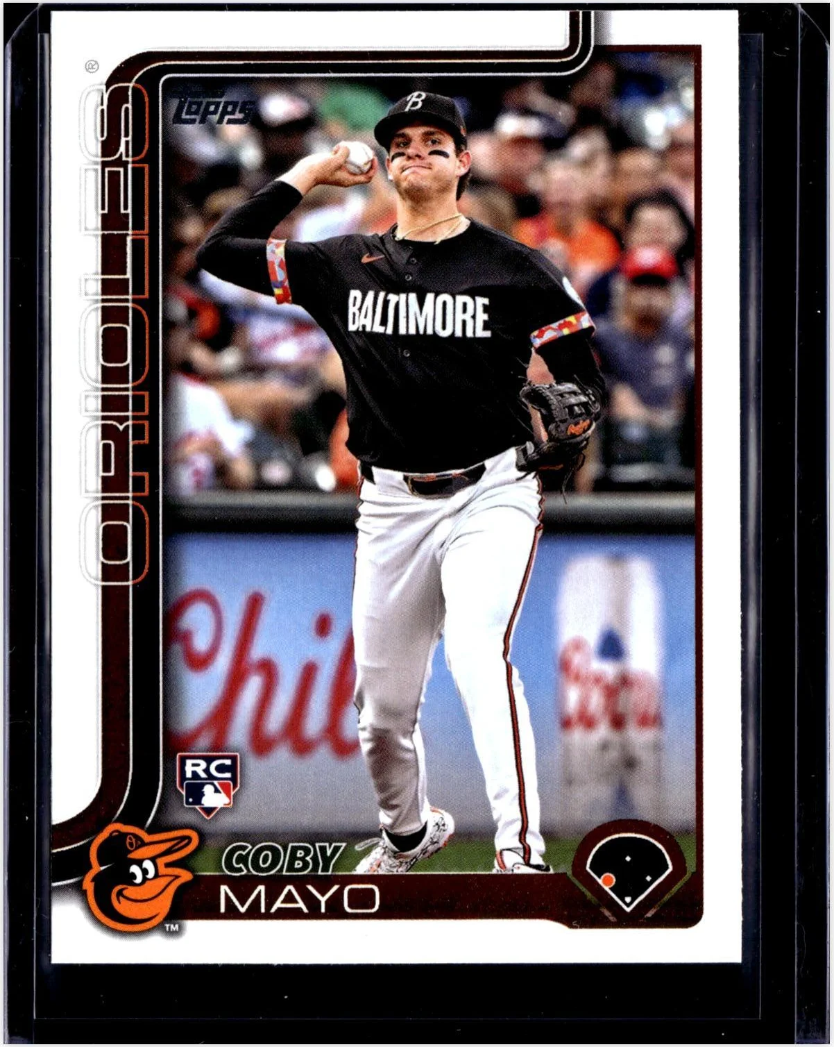 Coby Mayo 2025 Topps #20 baseball rookie card - Front