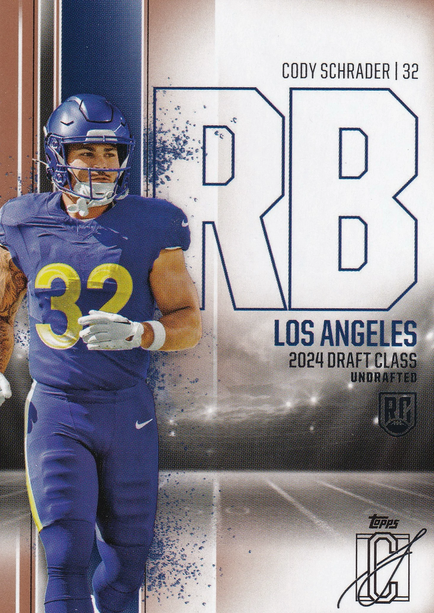 Cody Schrader 2024 Topps Signature Series #177 Rookie football rookie card - Front