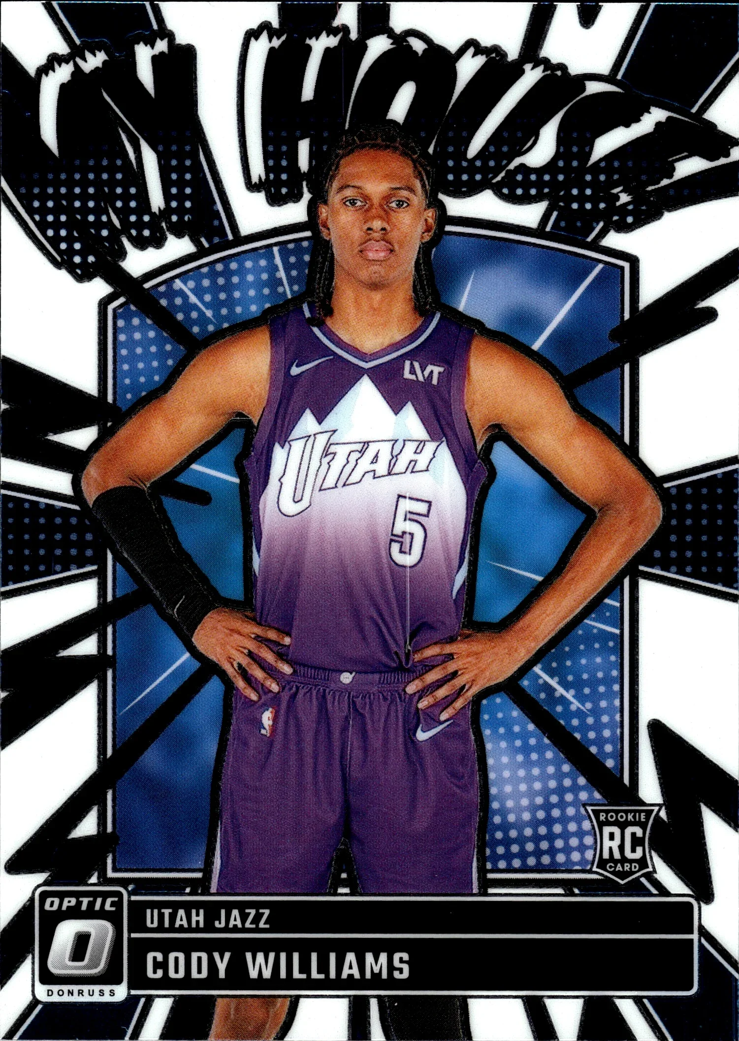 Cody Williams 2024-25 Donruss Optic #4 My House basketball card - Front