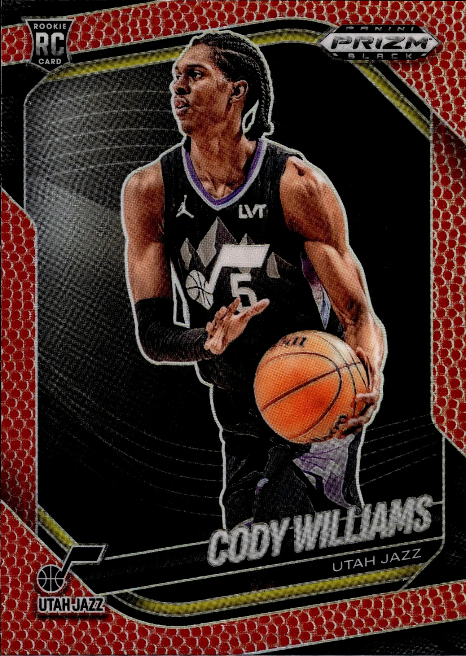 Cody Williams 2024-25 Panini Prizm Black #172 Basketball basketball card - Front