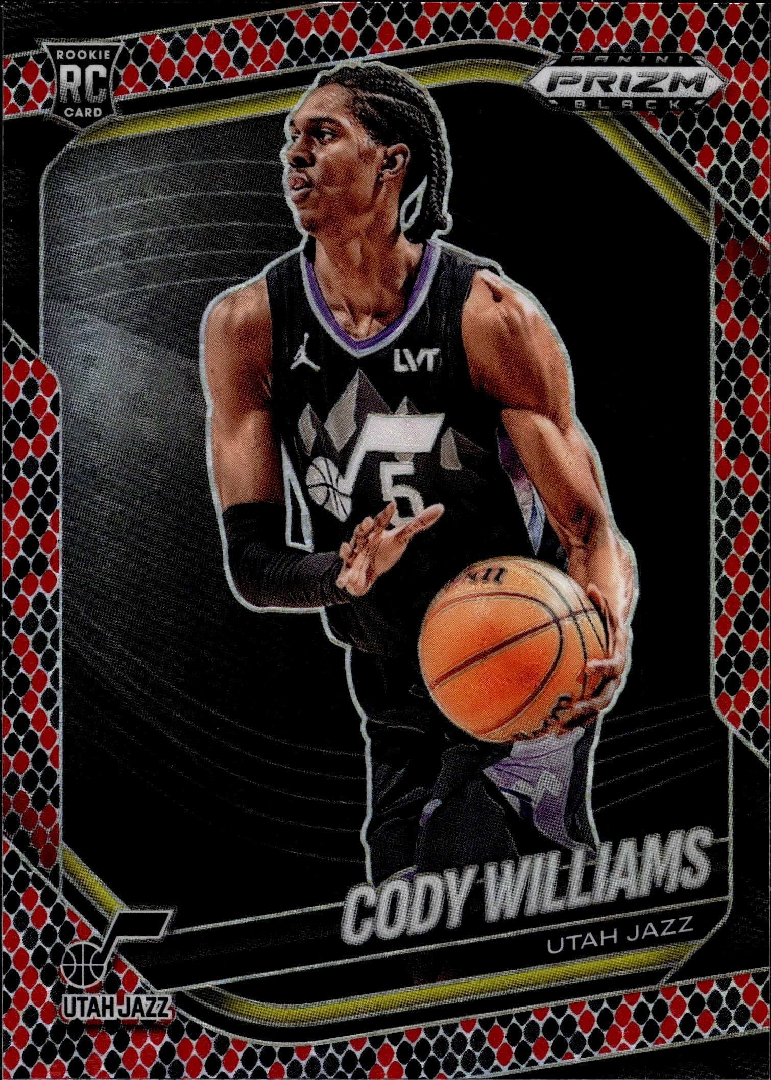 Cody Williams 2024-25 Panini Prizm Black #172 Snakeskin basketball card - Front