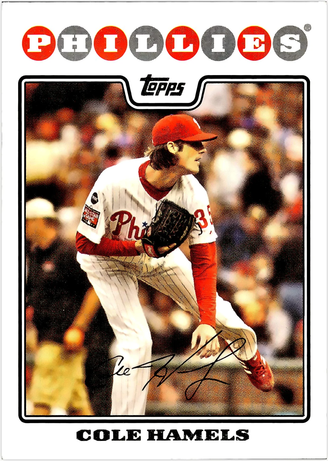 Cole Hamels 2008 Topps #35 baseball card - Front