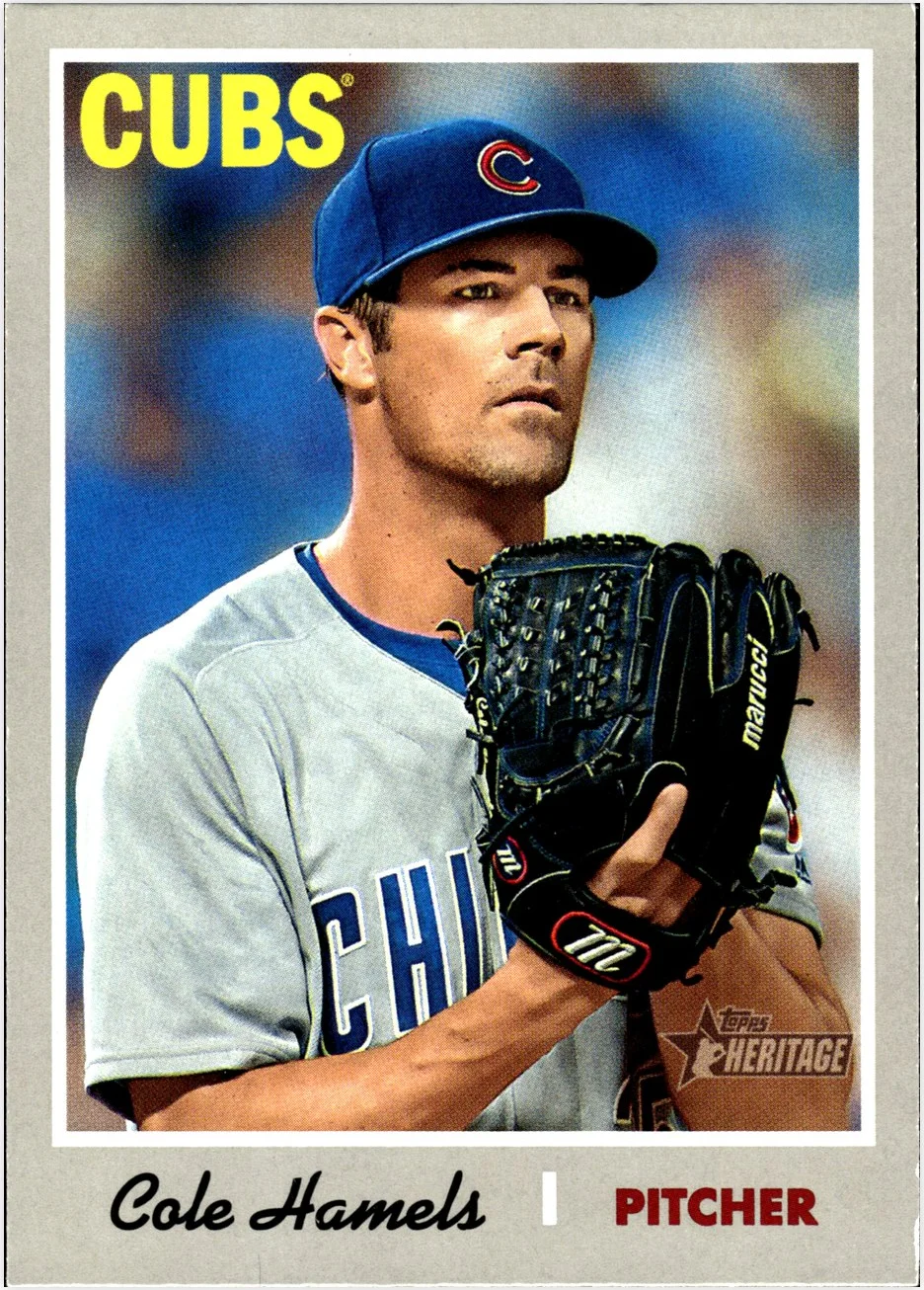 Cole Hamels 2019 Topps Heritage #258 baseball card - Front