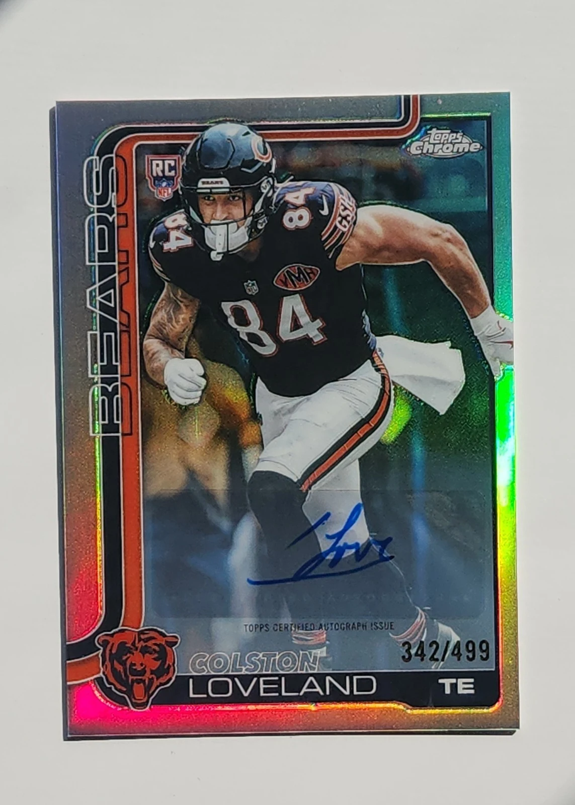 Colston Loveland 2025 Topps Chrome Football card