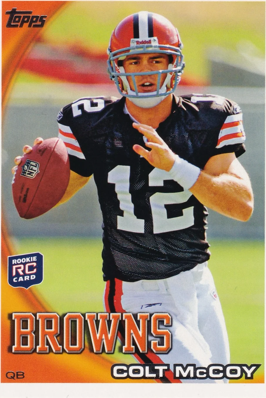 Colt McCoy 2010 Topps #194 football rookie card - Front