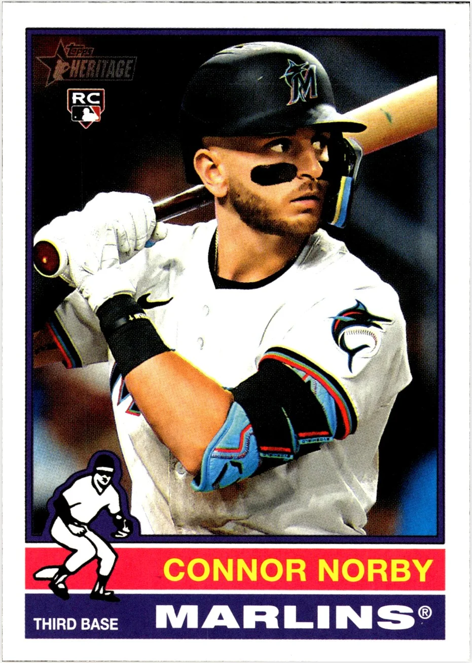 Connor Norby 2025 Topps Heritage #136 baseball rookie card - Front