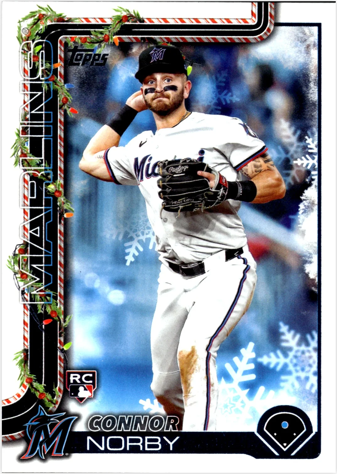 Connor Norby 2025 Topps Holiday #H72 baseball rookie card - Front
