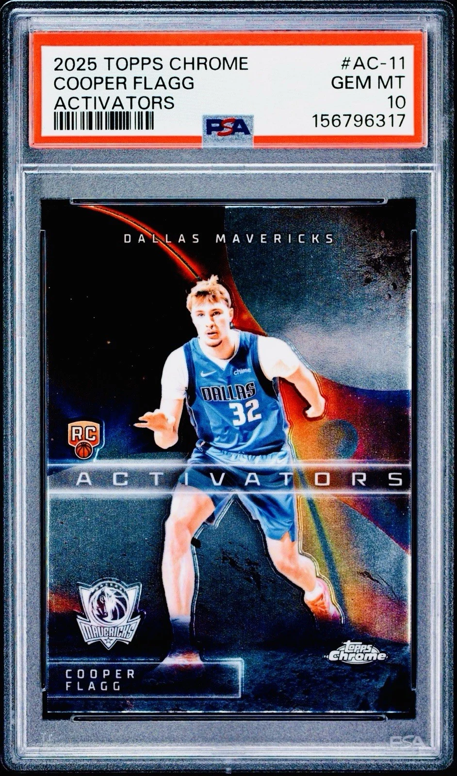 Cooper Flagg 2025 Topps Chrome Basketball card