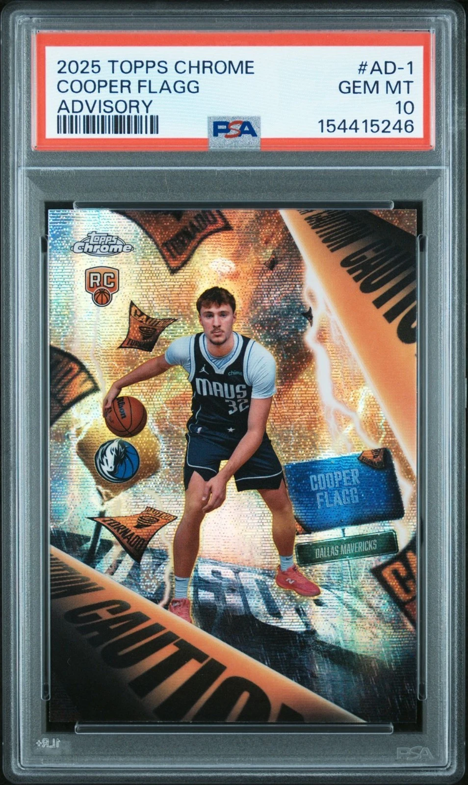 Cooper Flagg 2025 Topps Chrome Basketball card