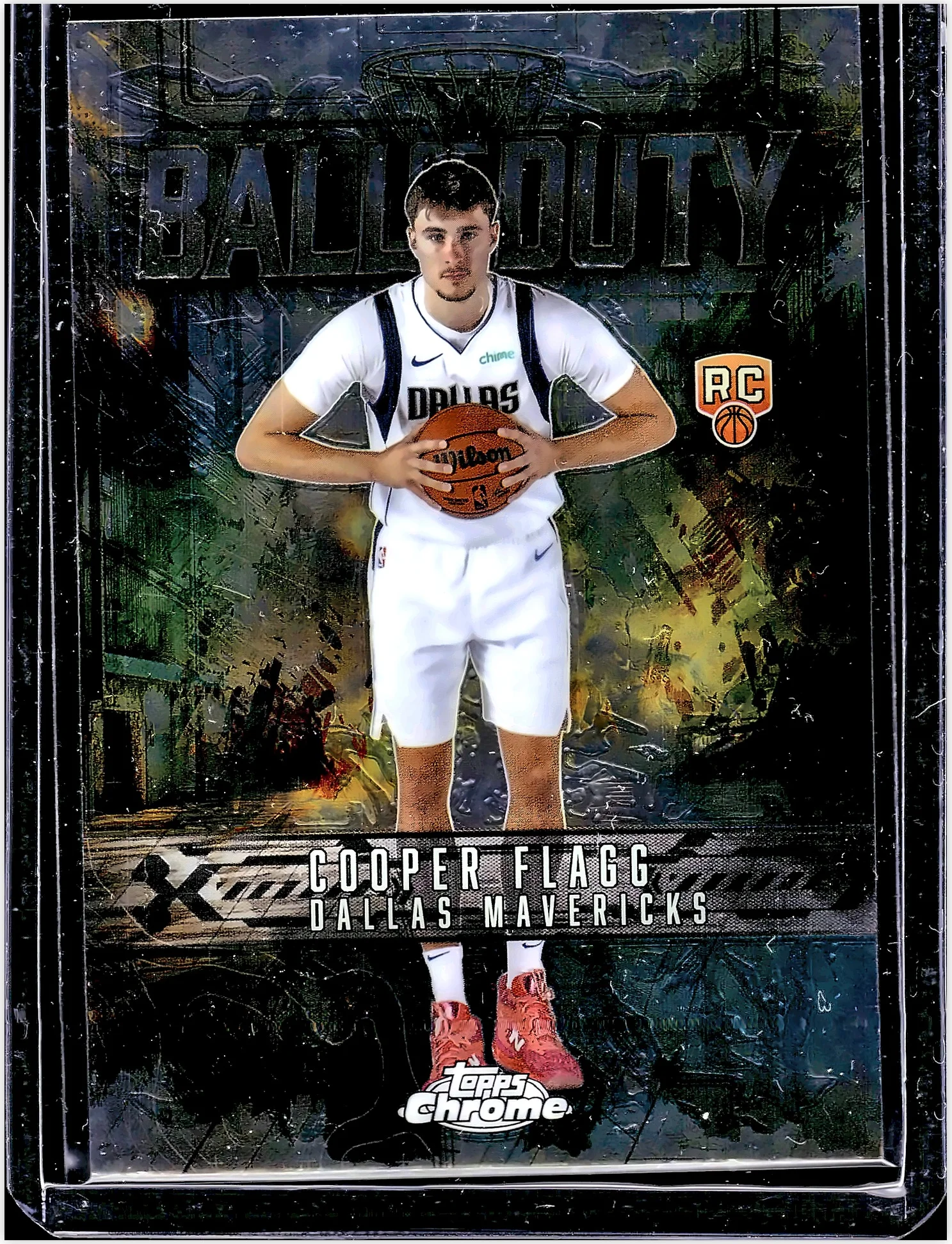 Cooper Flagg 2025-26 Topps Chrome #BD-21 Ball of Duty basketball rookie card - Front