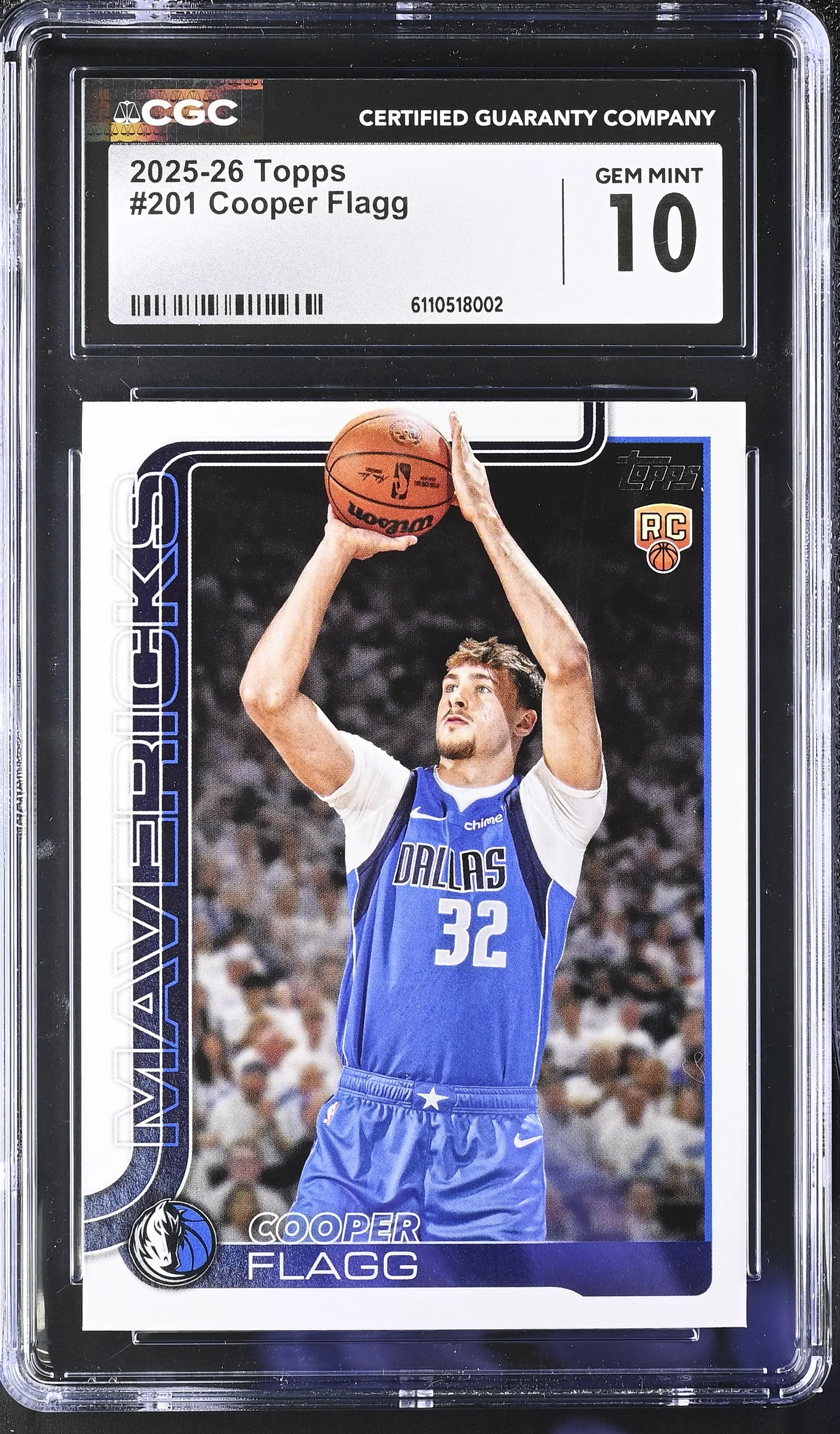 Cooper Flagg 2025 Topps Basketball #201 basketball rookie card - Front