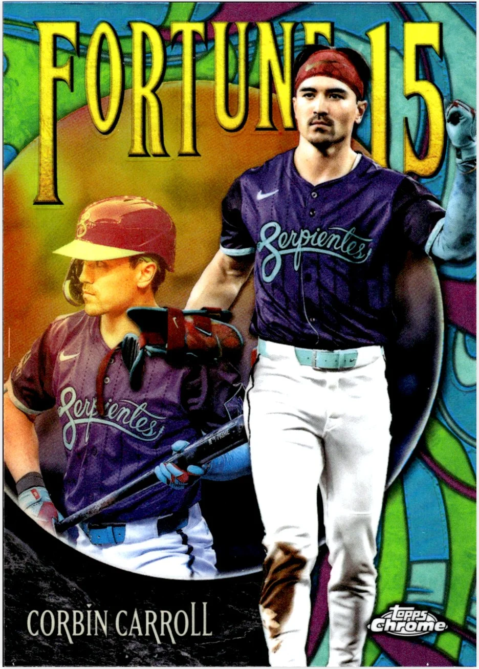 Corbin Carroll 2025 Topps Chrome Update #F15-15 Fortune 15 baseball card - Front