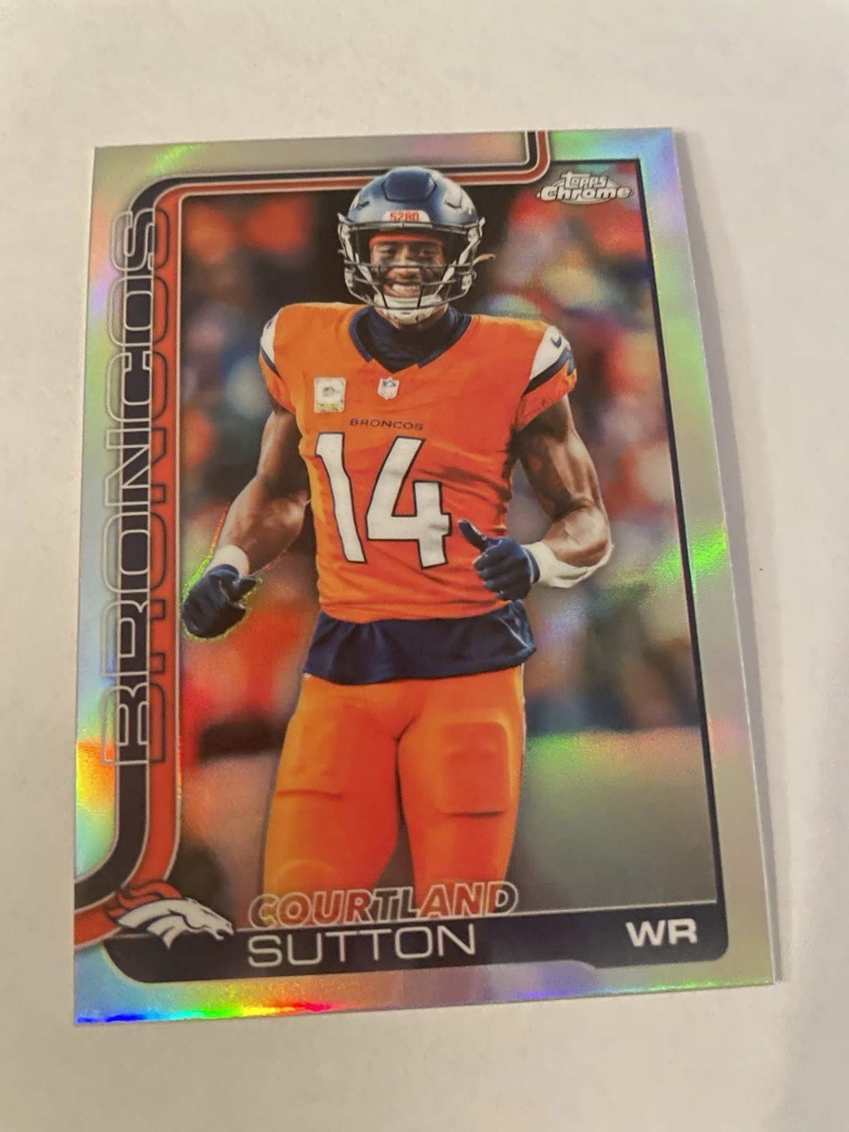 Courtland Sutton 2025 Topps Chrome Football card