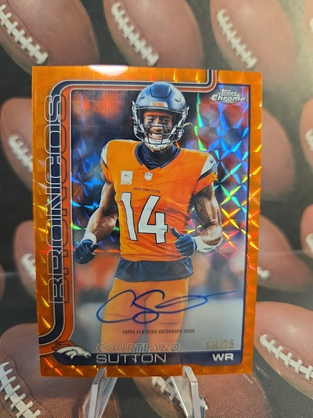 Courtland Sutton 2025 Topps Chrome Football card