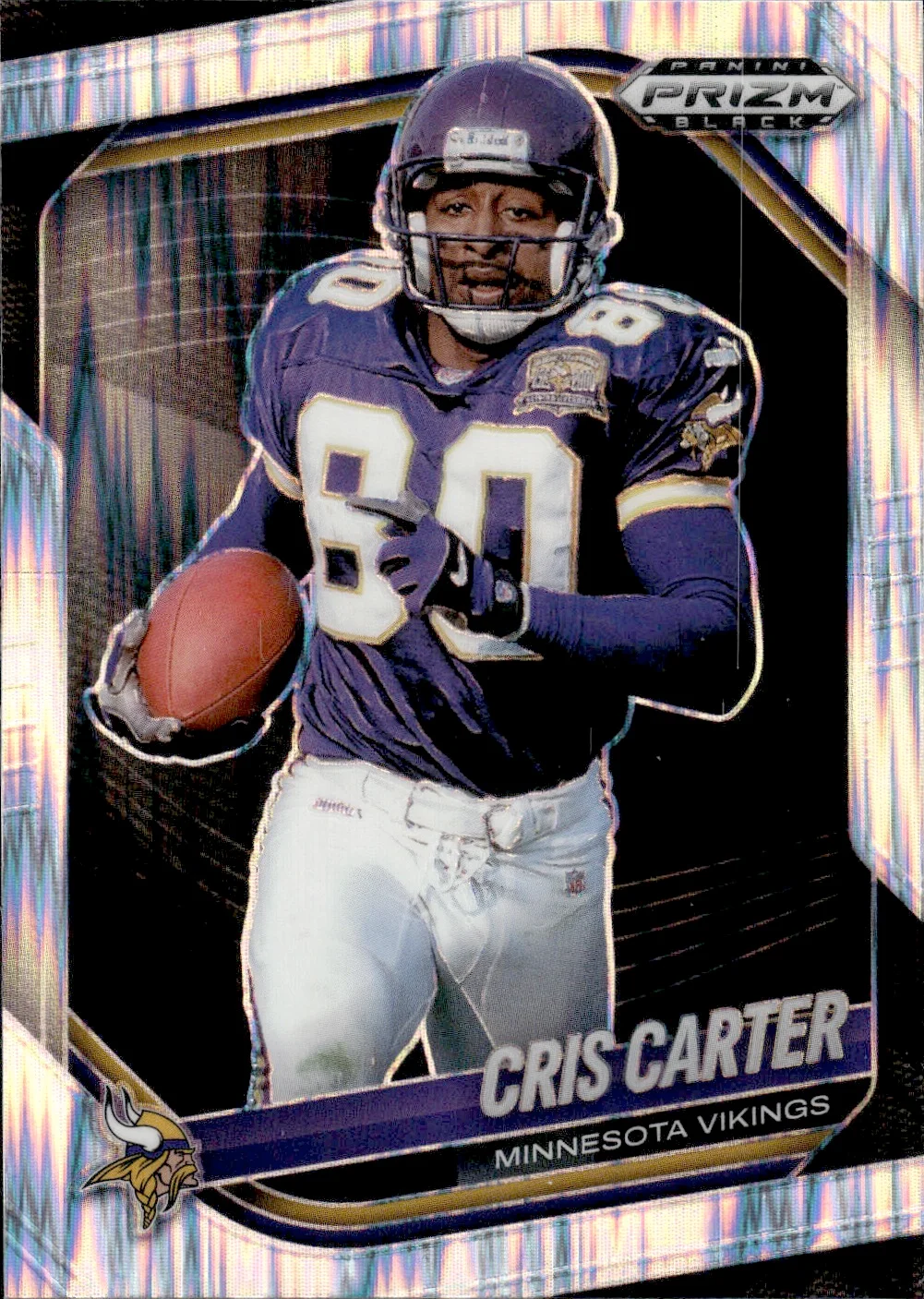 Cris Carter #86 Prizms Skewed /249 2025 Panini Prizm Black Football football card - Front