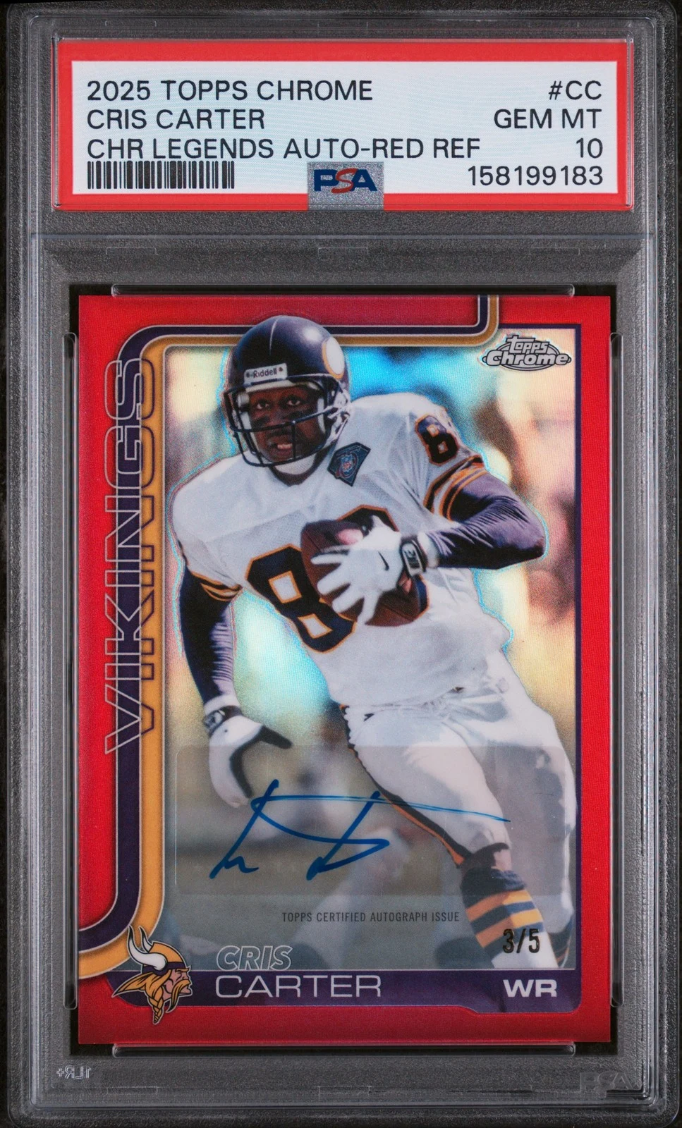Cris Carter 2025 Topps Chrome Football card