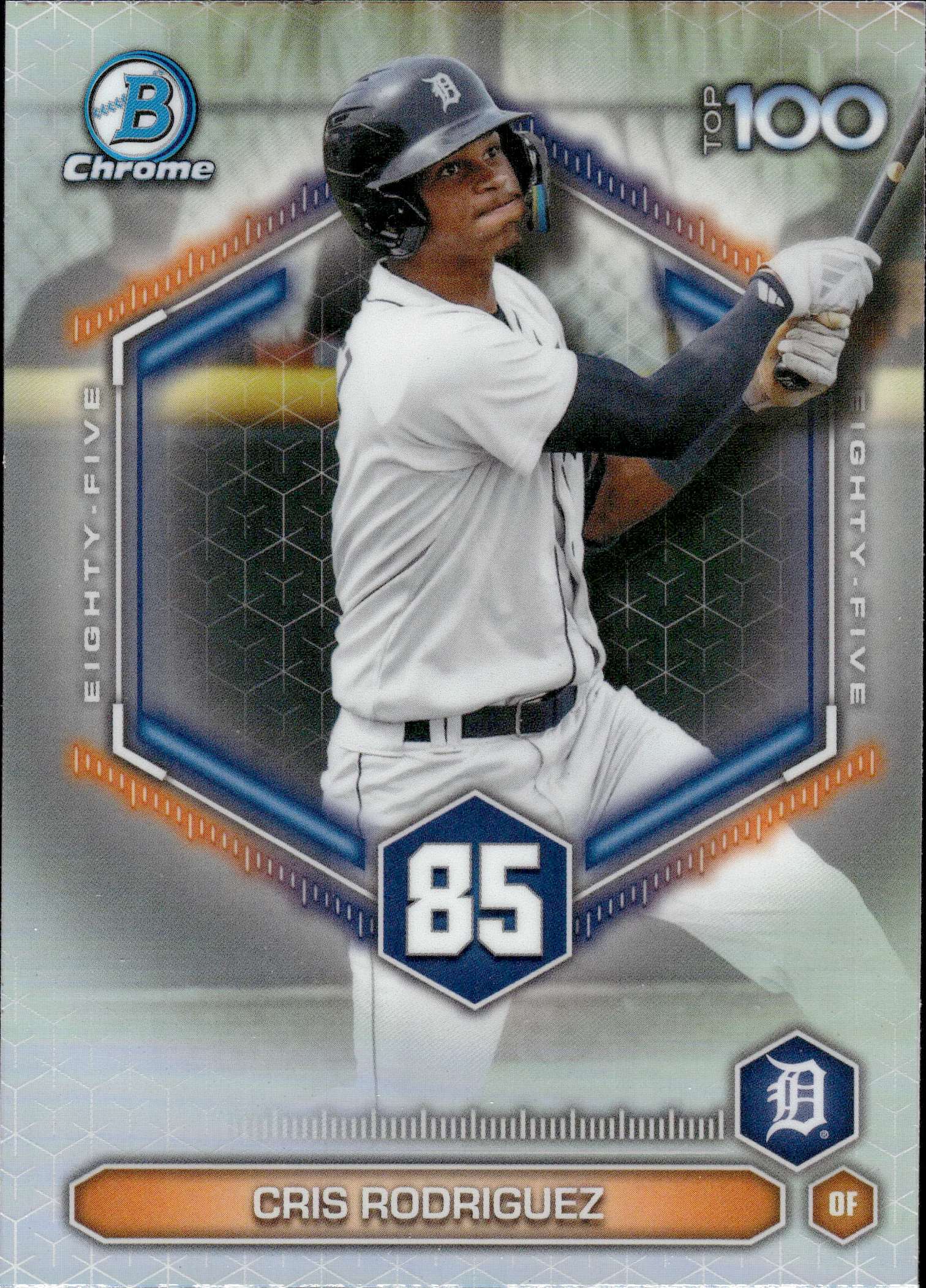 Cris Rodriguez #BTP-85 2026 Topps Bowman Chrome Baseball Top 100 baseball card - Front