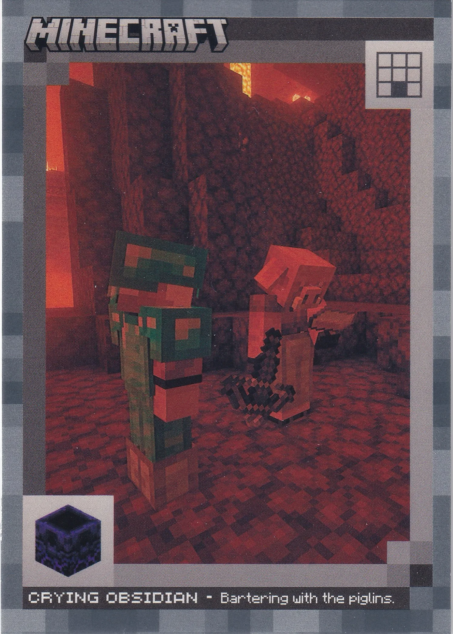 Crying Obsidian 2024 Minecraft #170 Stone trading card - Front