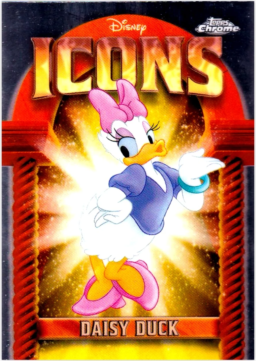 Daisy Duck 2025 Topps Chrome Disney #DI-33 Disney Icons trading card - Front