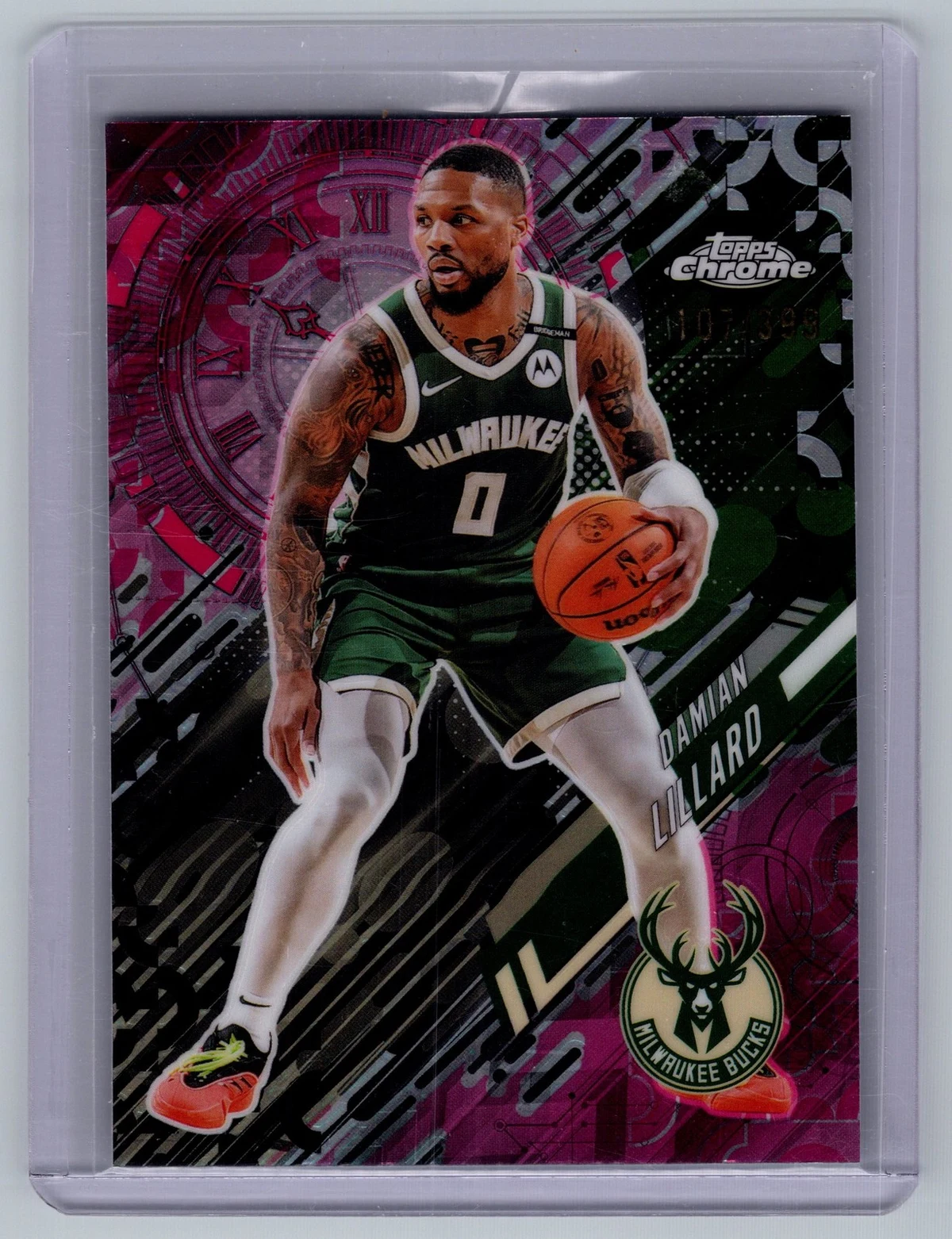Damian Lillard 2025 Topps Chrome Basketball card
