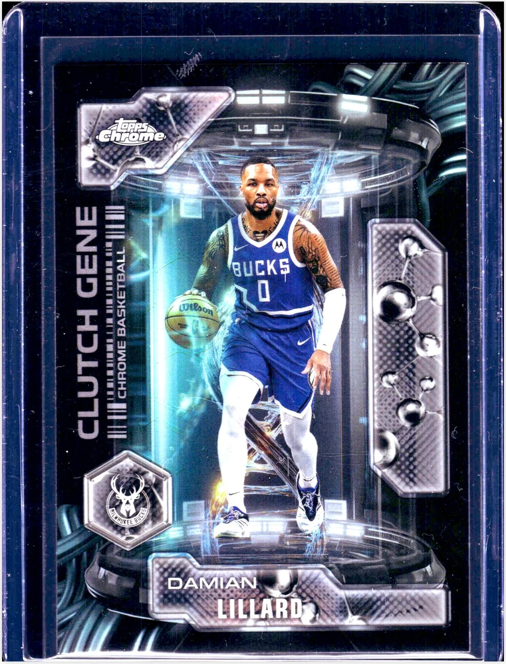 Damian Lillard 2025-26 Topps Chrome #CG-5 Clutch Gene basketball card - Front