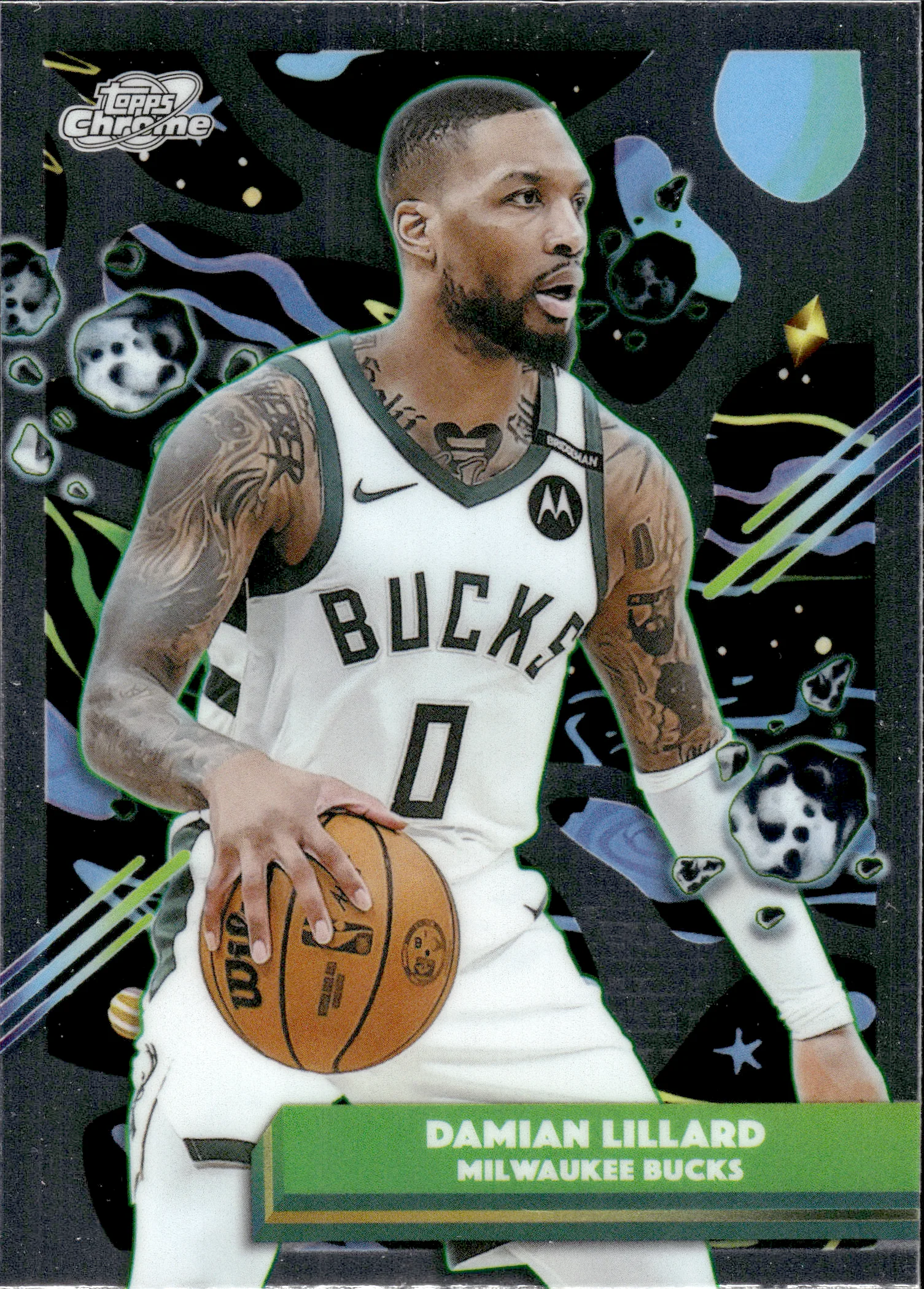 Damian Lillard #129 2026 Topps Cosmic Chrome Basketball basketball card - Front
