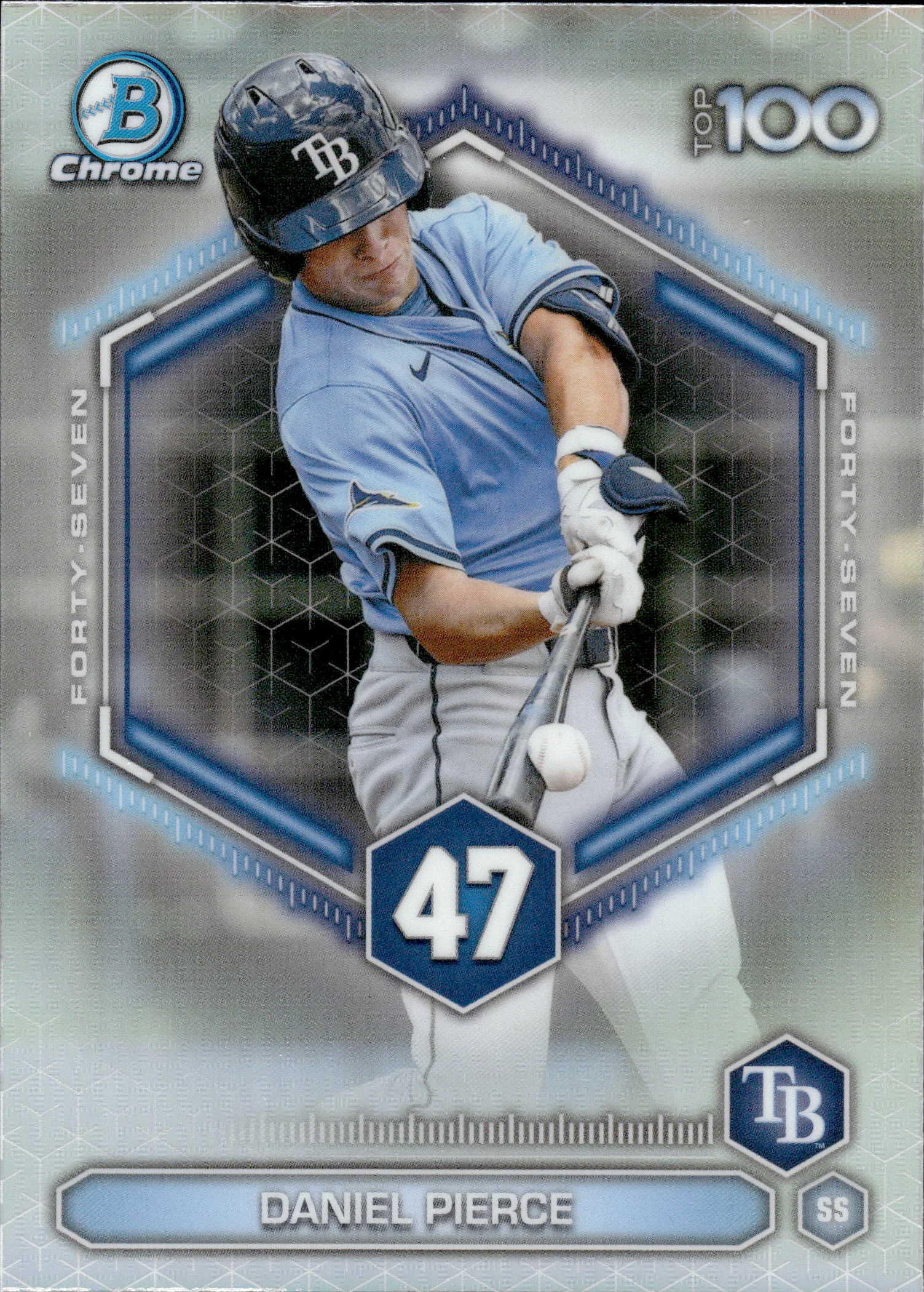 Daniel Pierce #BTP-47 2026 Topps Bowman Chrome Baseball Top 100 baseball card - Front