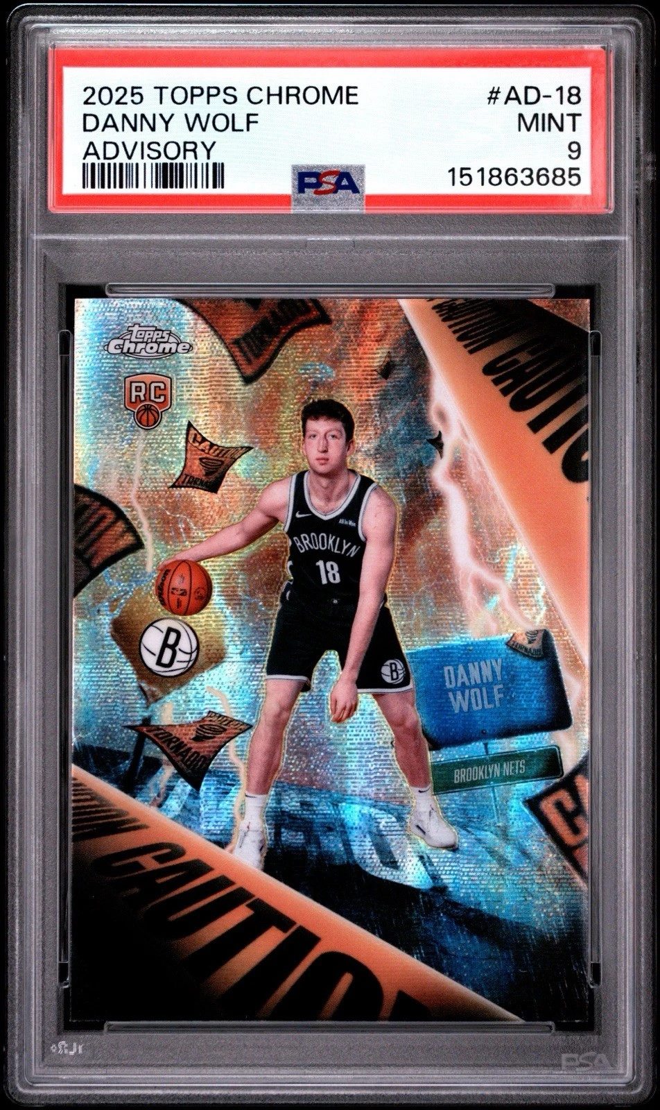 Danny Wolf 2025 Topps Chrome Basketball card