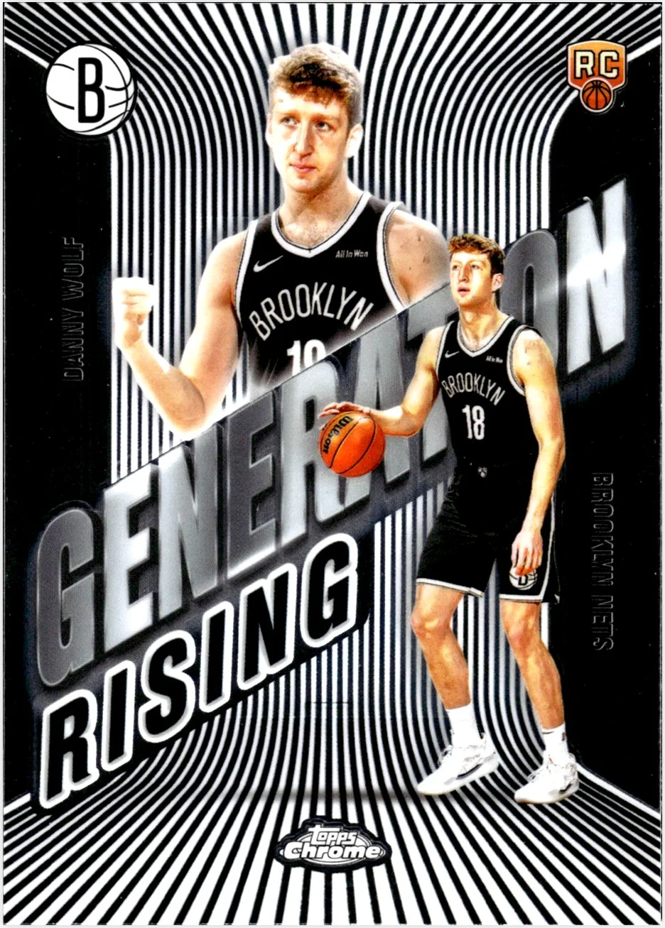 Danny Wolf 2025-26 Topps Chrome #GR-13 Generation Rising basketball card - Front