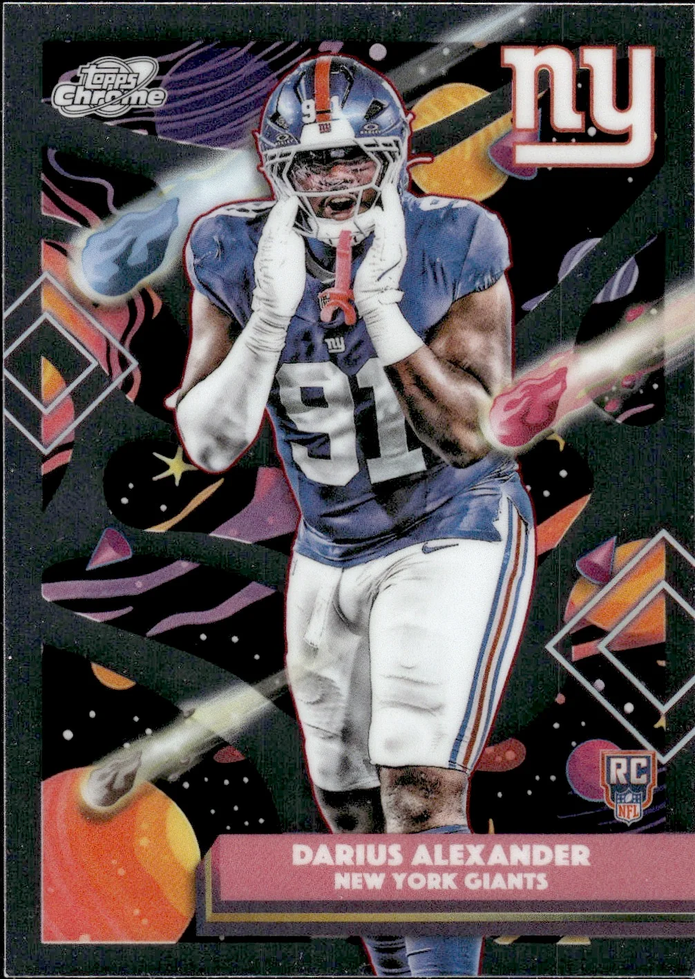 Darius Alexander #175 Rookie Card 2025 Topps Cosmic Chrome Football football rookie card - Front