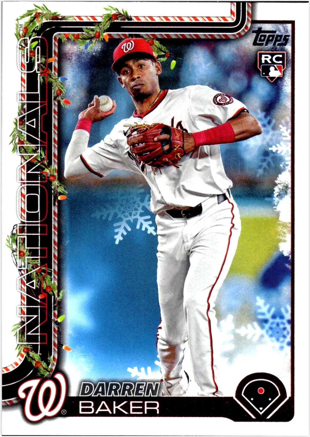 Darren Baker 2025 Topps Holiday #H167 baseball rookie card - Front
