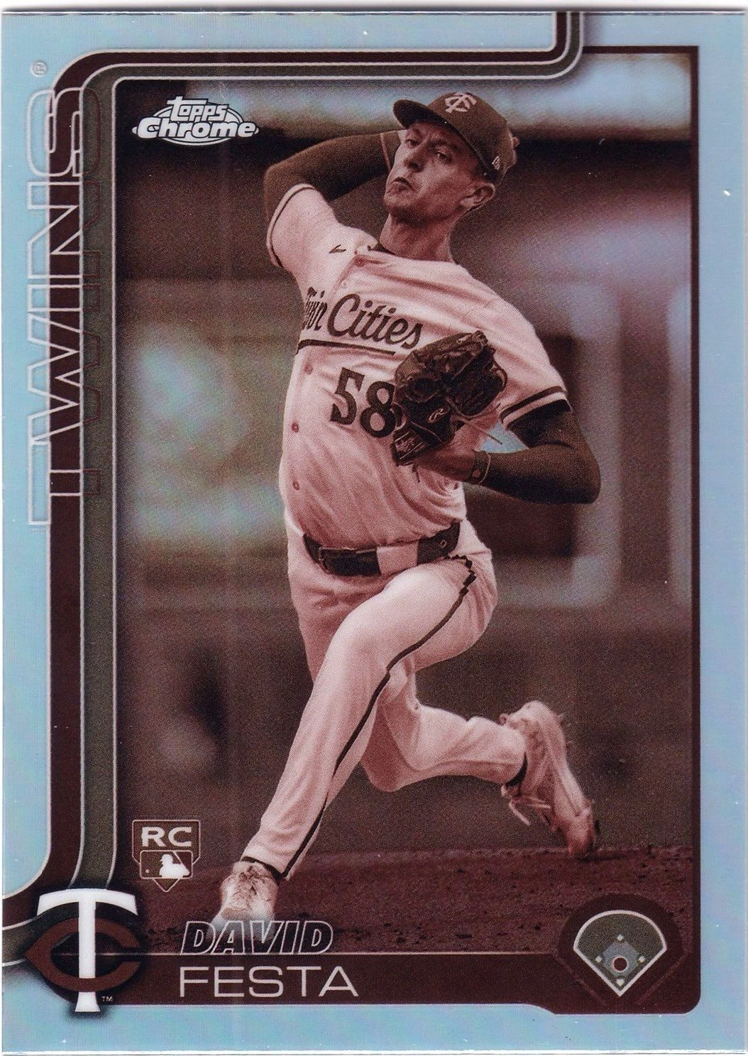 David Festa 2025 Topps Chrome Baseball card