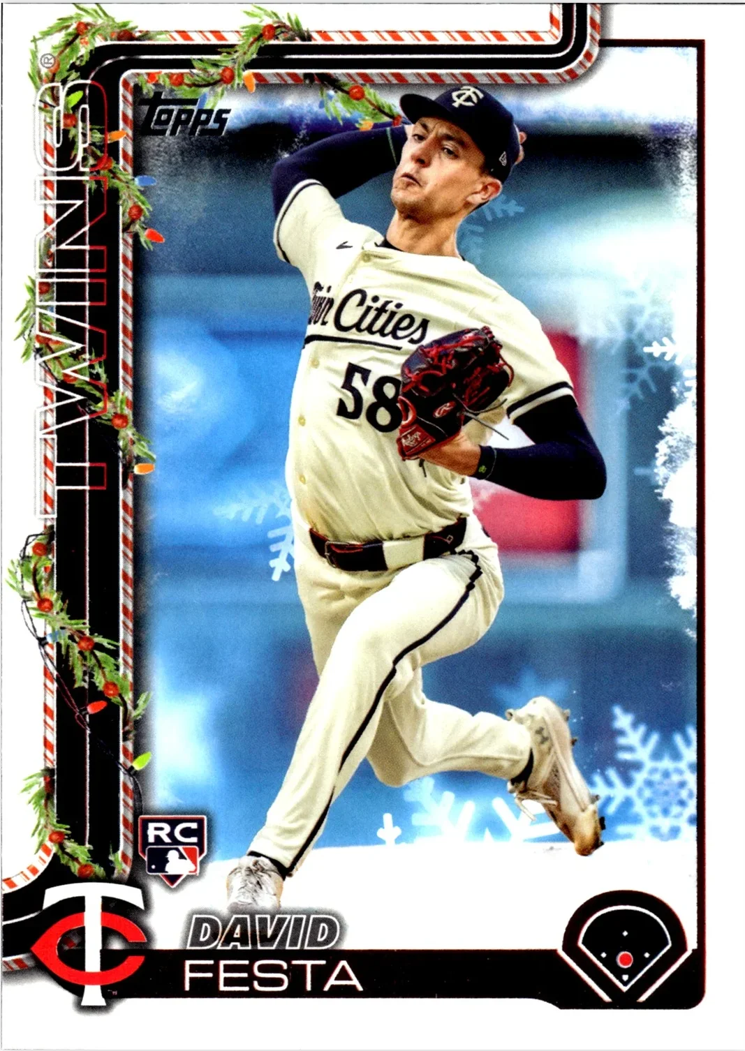 David Festa 2025 Topps Holiday #H78 baseball rookie card - Front