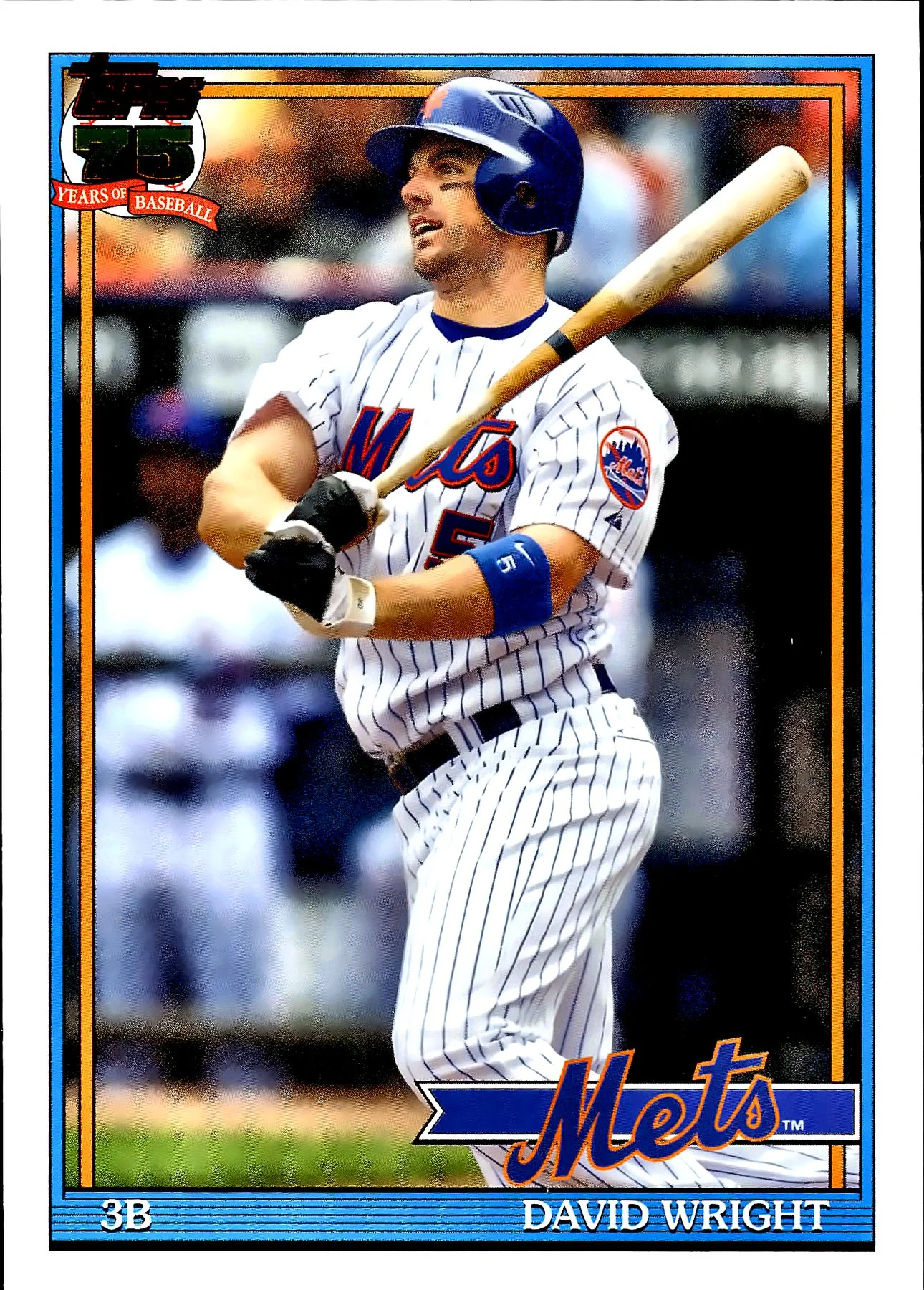David Wright 2026 Topps #T91-66 1991 Topps Baseball 35th Anniversary (Series One) baseball card - Front