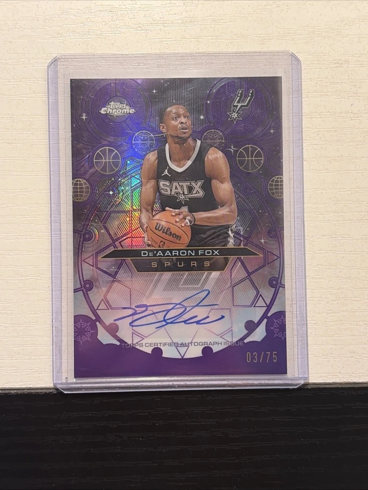 De'Aaron Fox 2025-26 Topps Chrome card