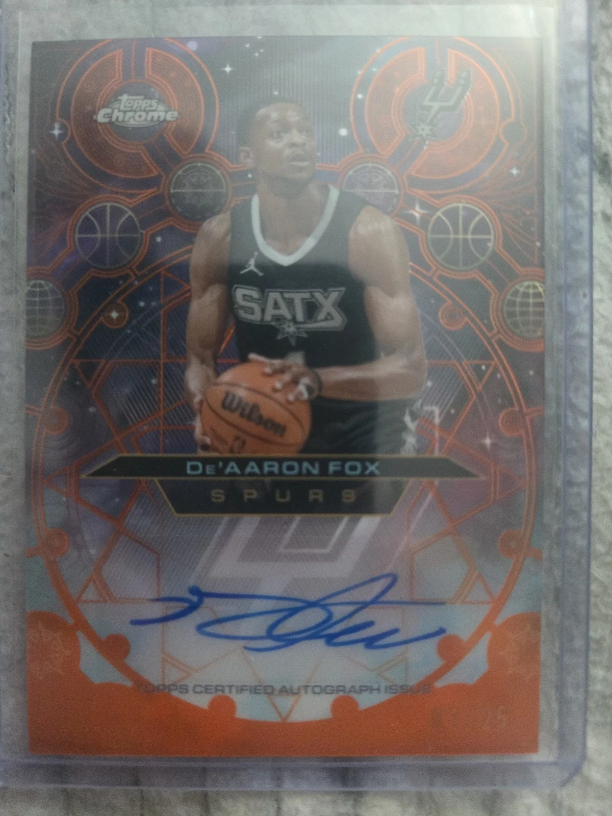 De'Aaron Fox 2025 Topps Chrome Basketball card