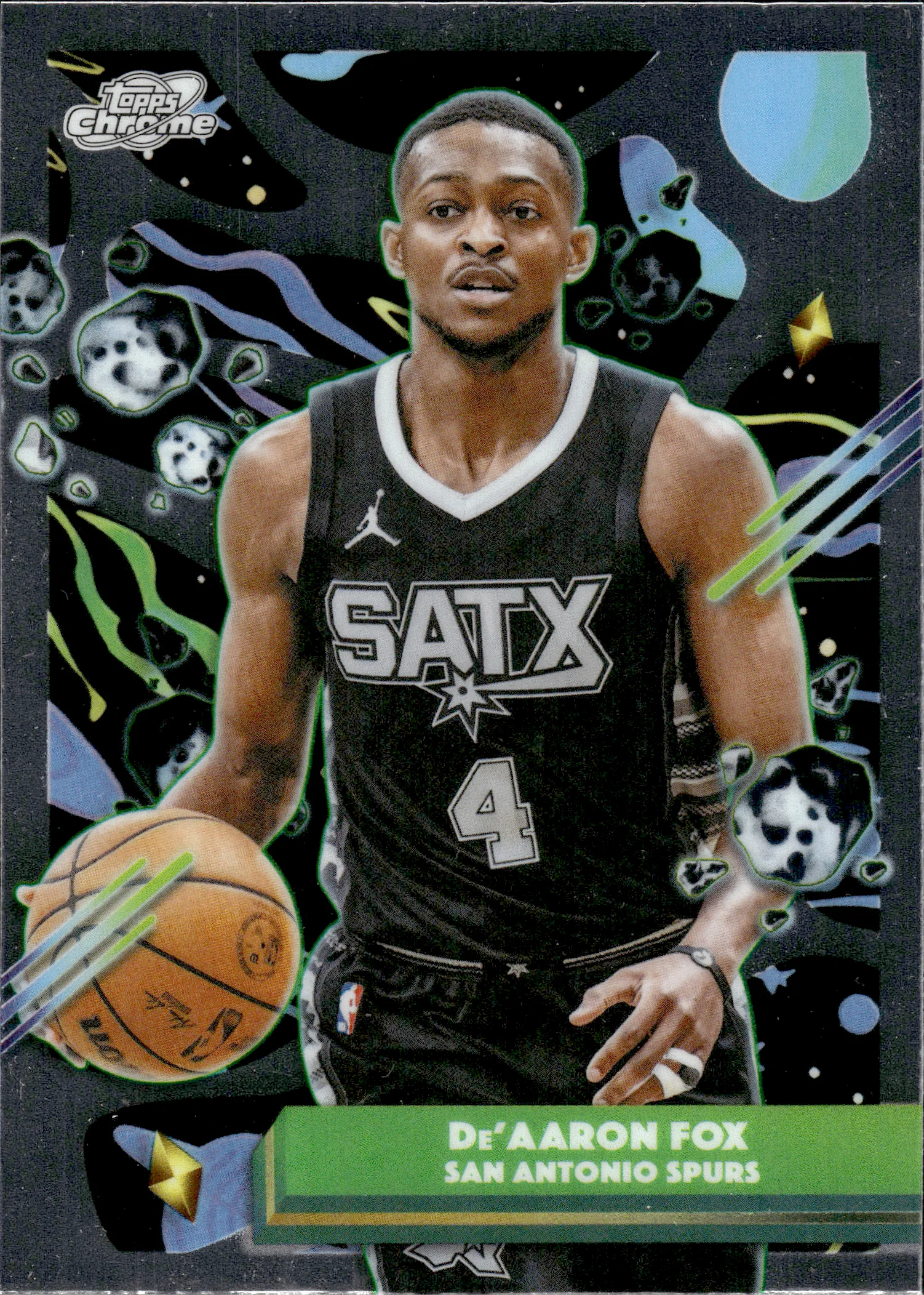 De'Aaron Fox #123 2026 Topps Cosmic Chrome Basketball basketball card - Front