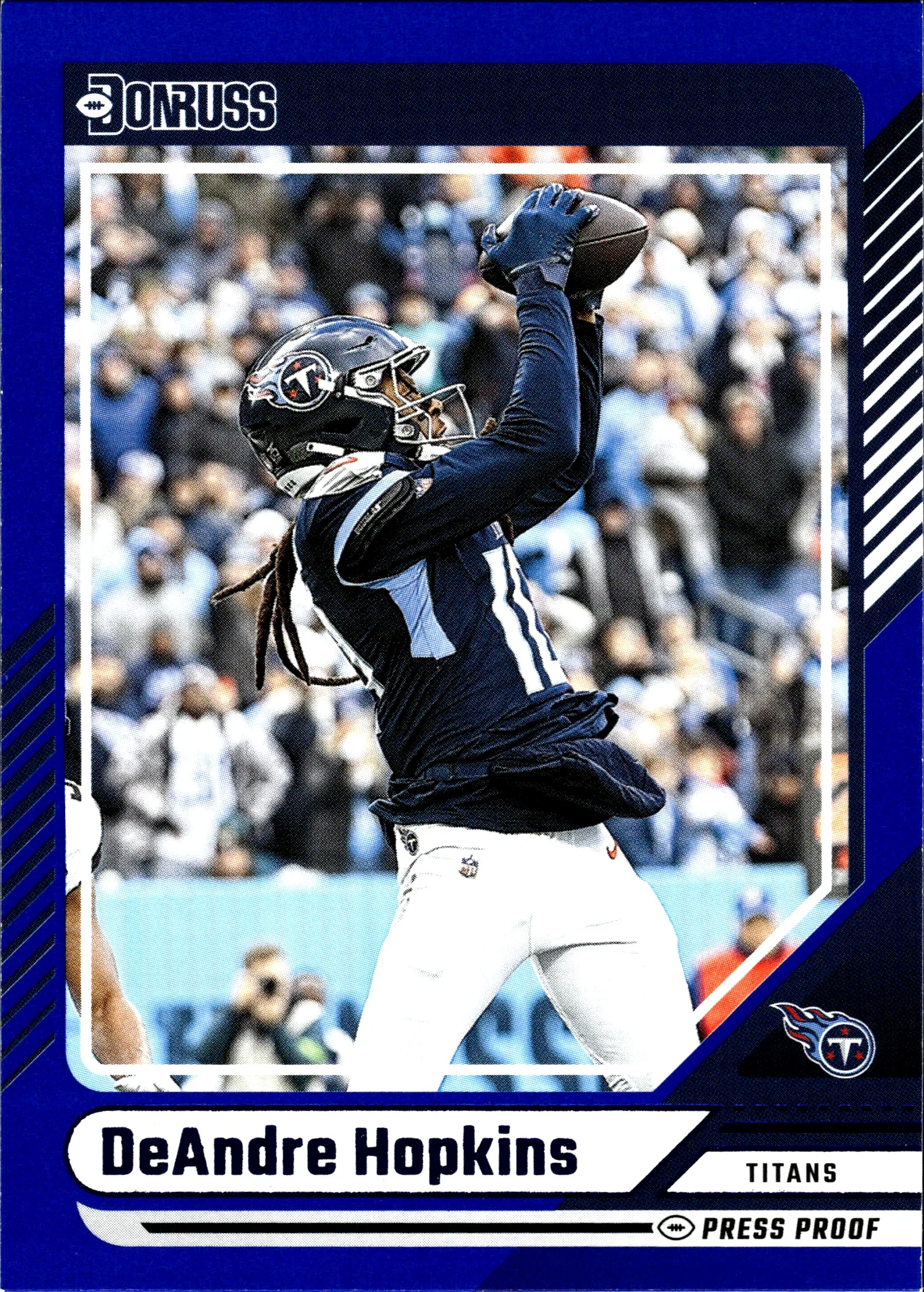 DeAndre Hopkins 2024 Donruss #188 Press Proof Blue football card - Front