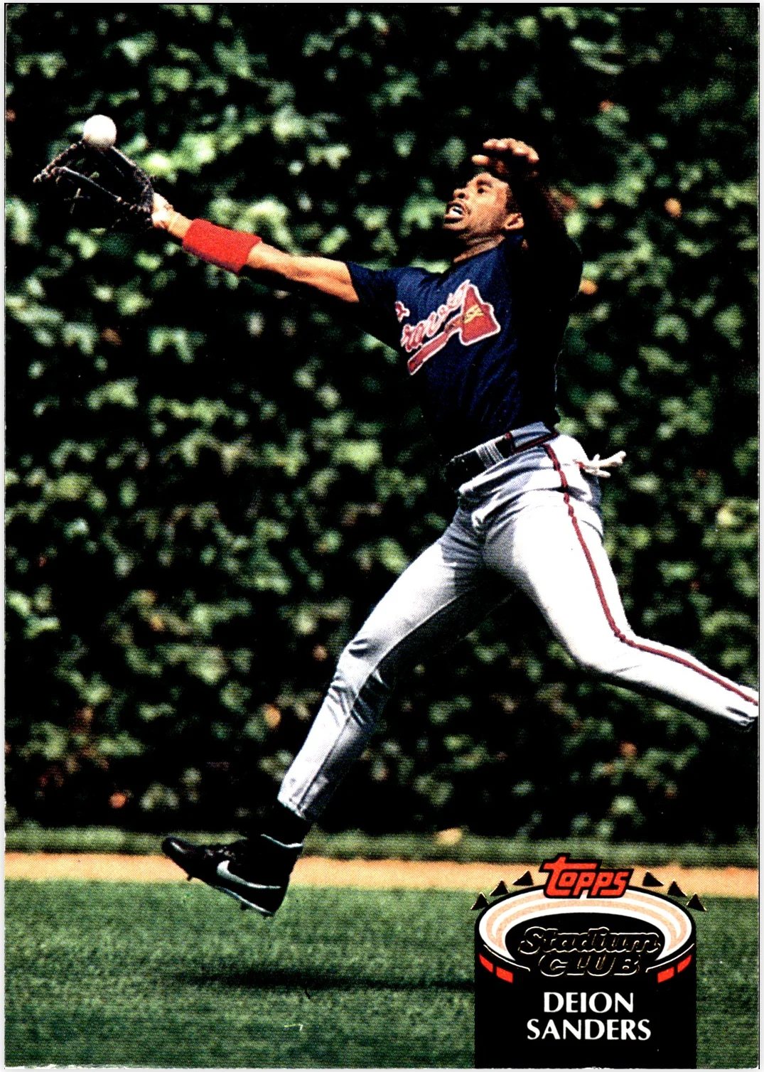 Deion Sanders 1992 Stadium Club #15 baseball card - Front