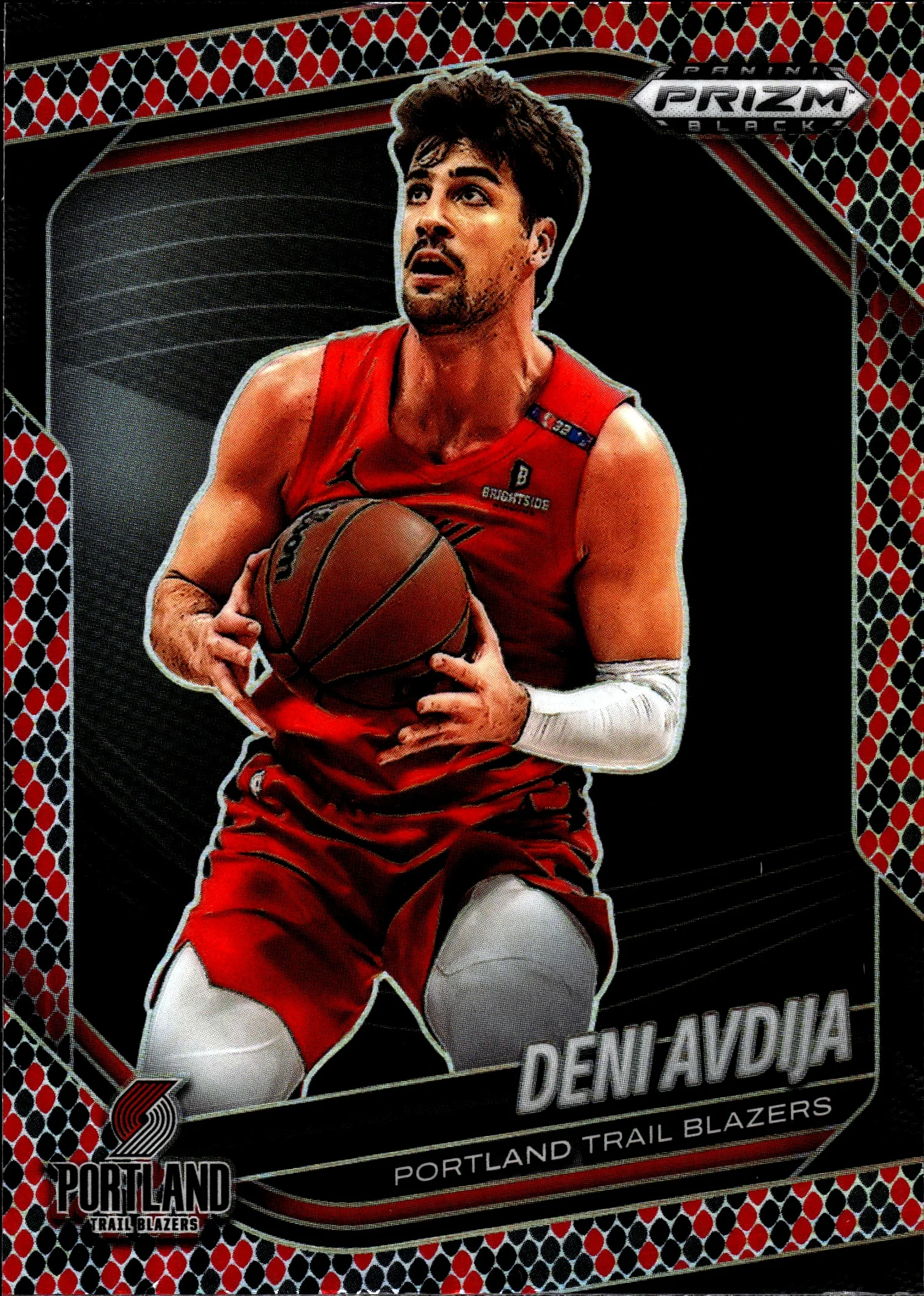 Deni Avdija 2024-25 Panini Prizm Black #78 Snakeskin basketball card - Front