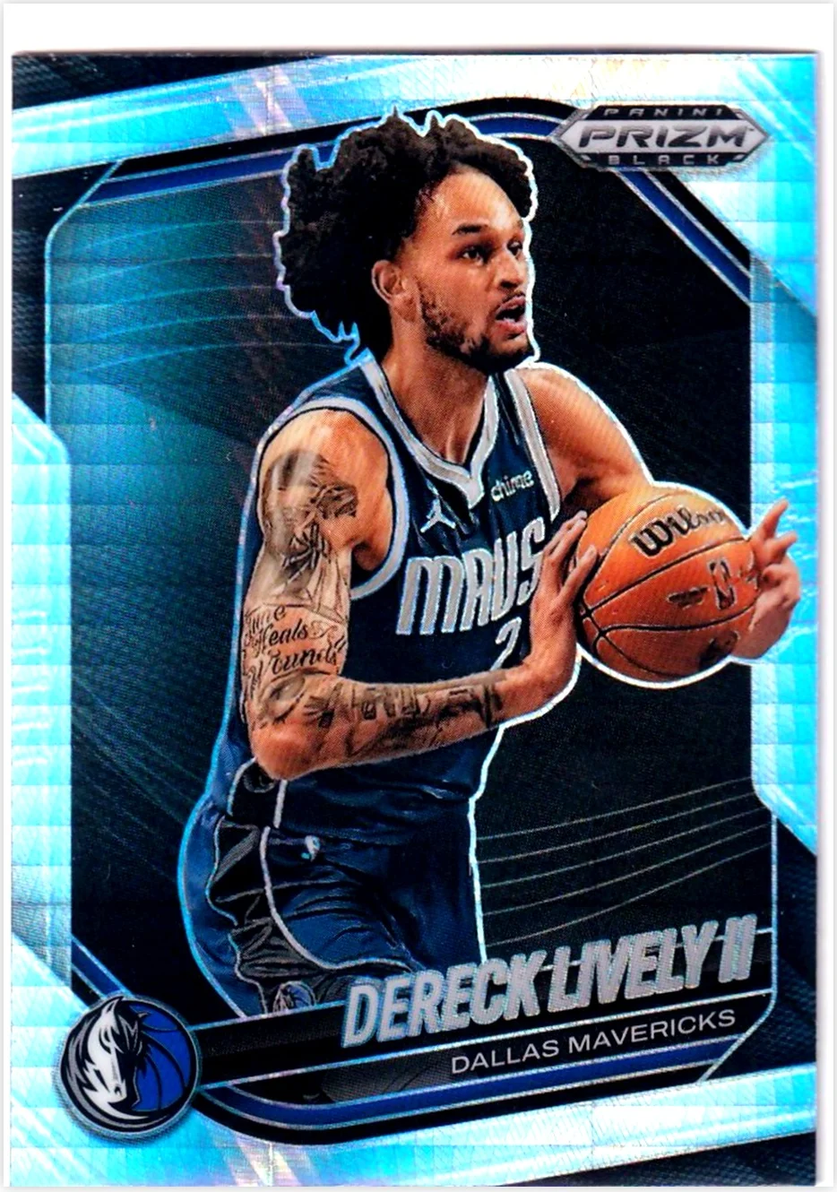 Dereck Lively II 2024-25 Panini Prizm Black #200 Hyper Prizm basketball card - Front